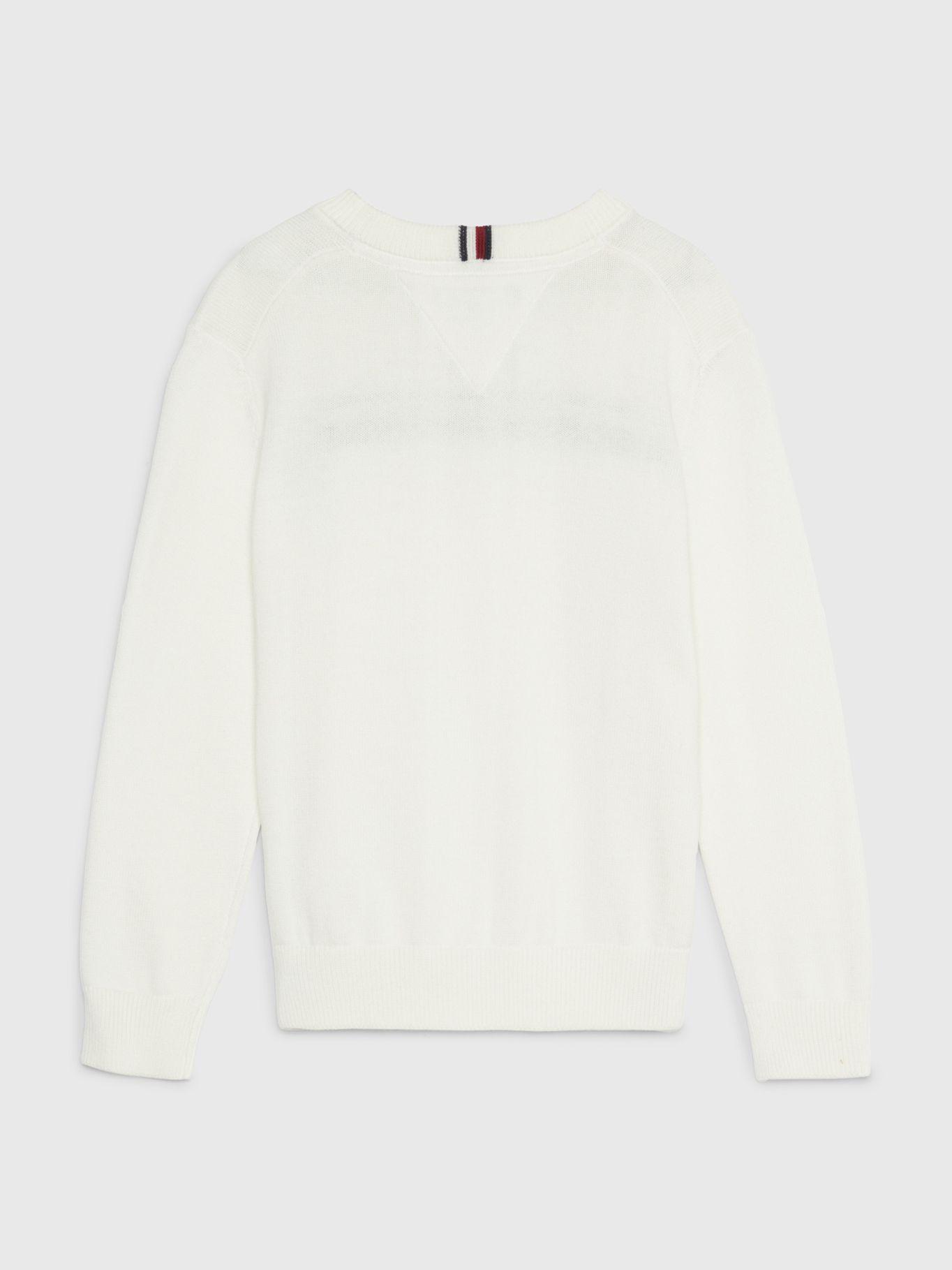 Sweater Con Diseño Global Stripe Blanco Tommy Hilfiger-1
