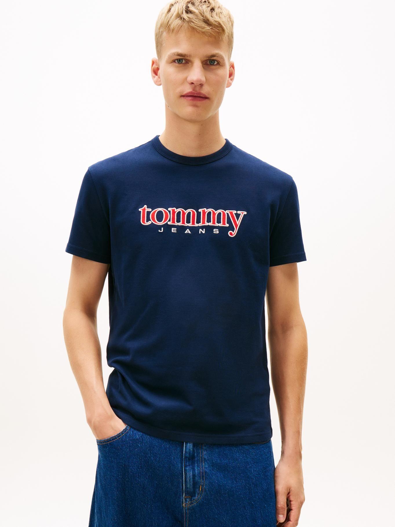 Polera Con Aplicación Logo Regular Fit Tommy Jeans Azul-0