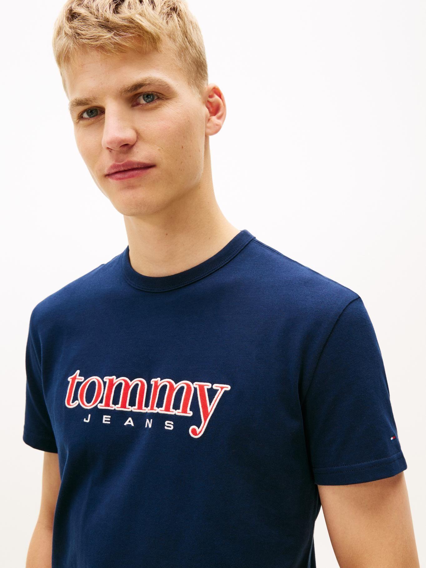 Polera Con Aplicación Logo Regular Fit Tommy Jeans Azul-3