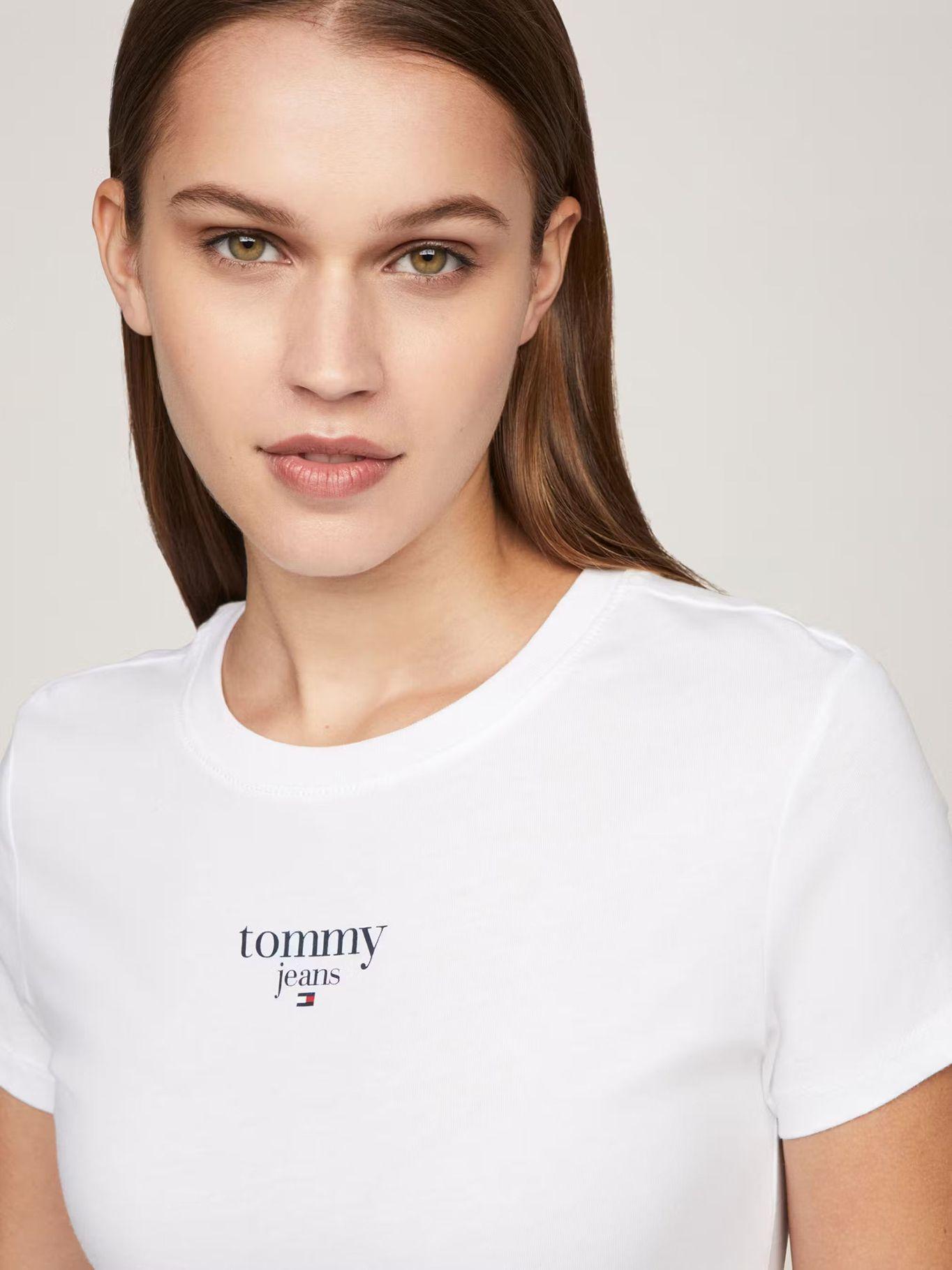 Polera Essential Slim Fit Con Logo Blanco Tommy Jeans-3