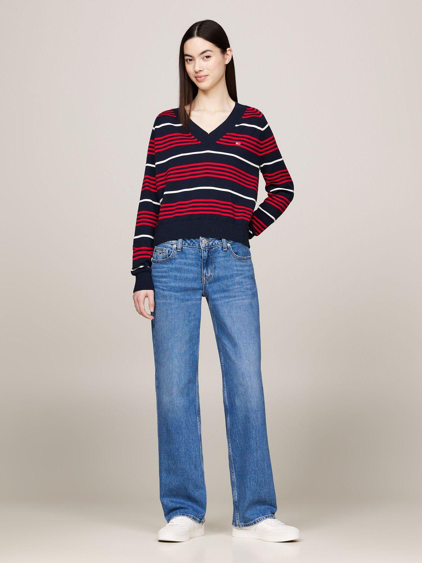 Sweater Relaxed A Rayas Multicolor Tommy Jeans-1