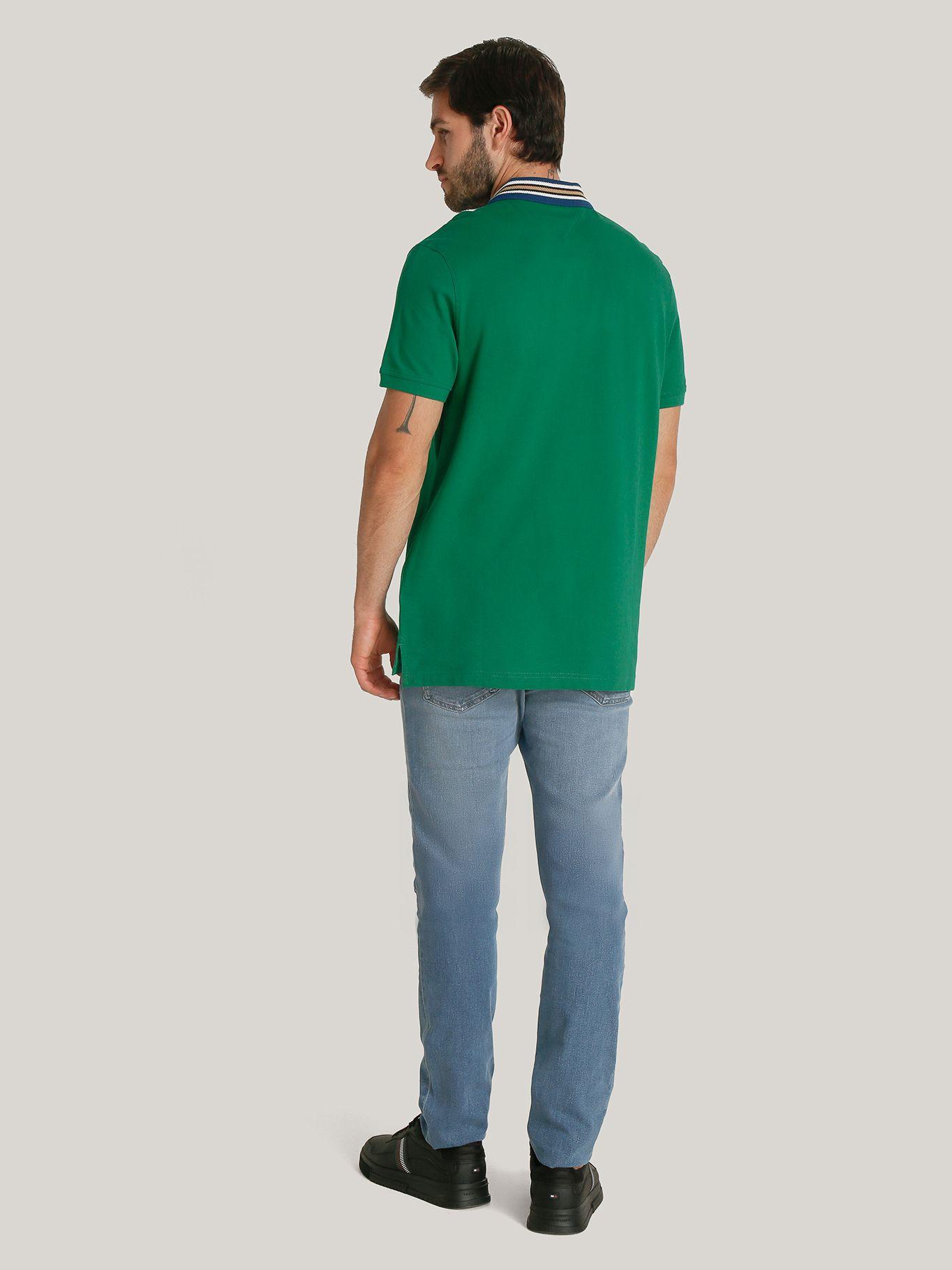 Polo Cuello Contraste Regular Fit Verde Tommy Hilfiger-2