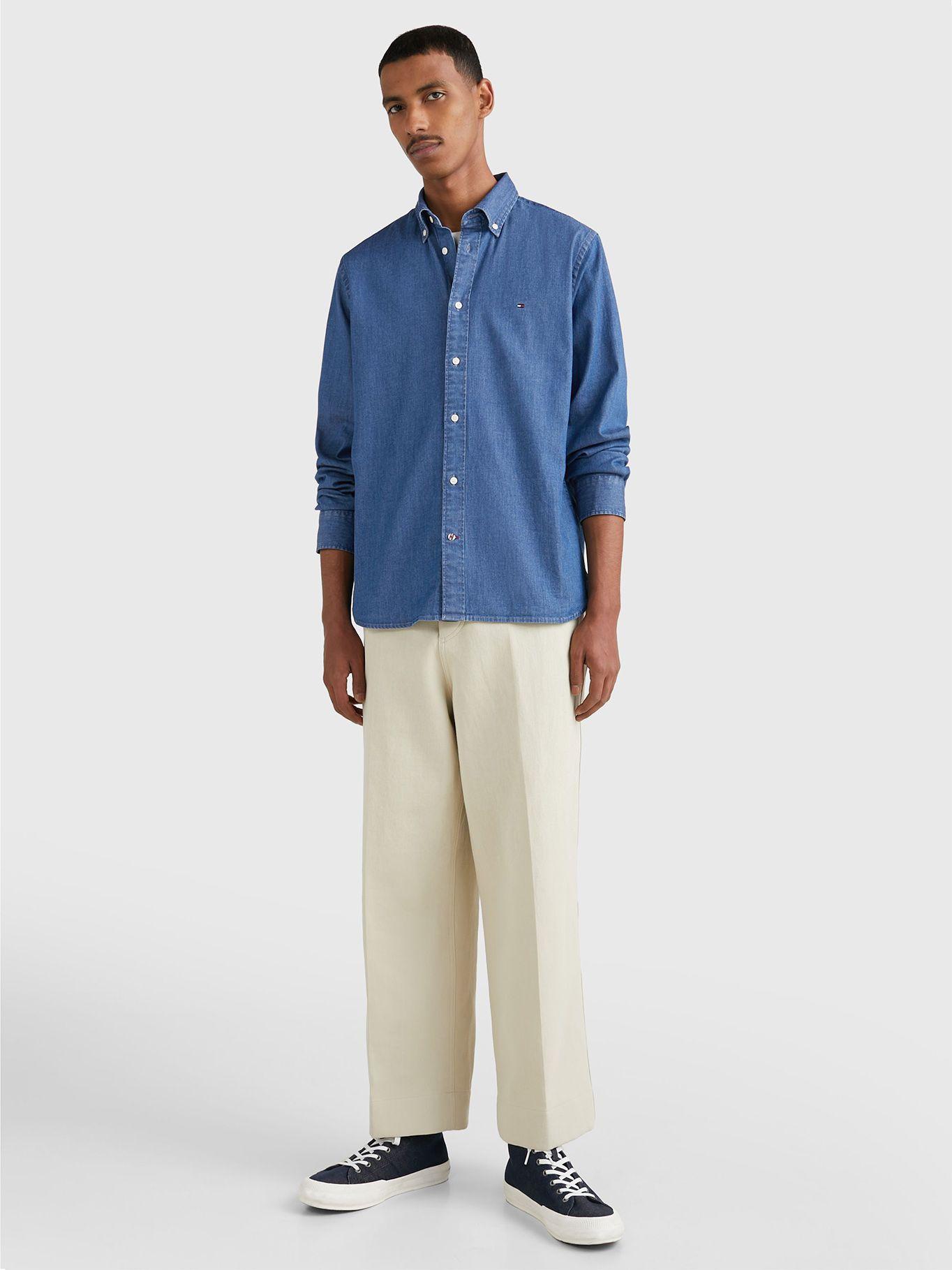 Camisa Essential Denim Azul Tommy Hilfiger-1