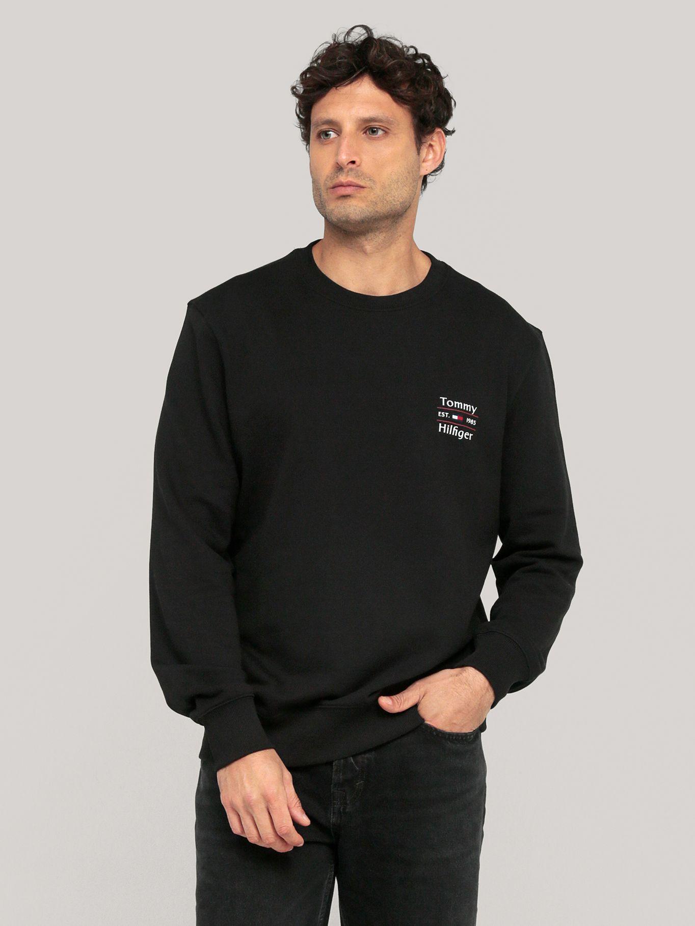 Polerón Solid Stack Logo Negro Tommy Hilfiger-0