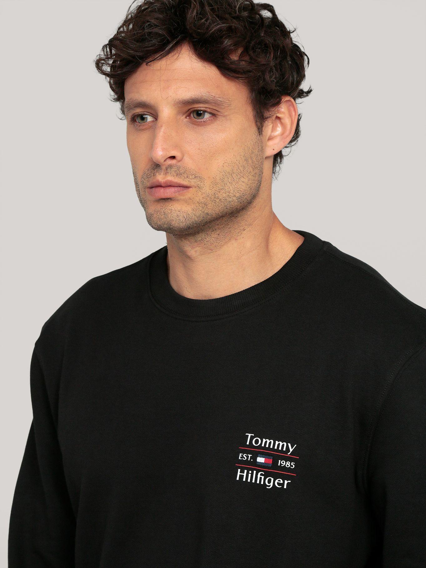 Polerón Solid Stack Logo Negro Tommy Hilfiger-4