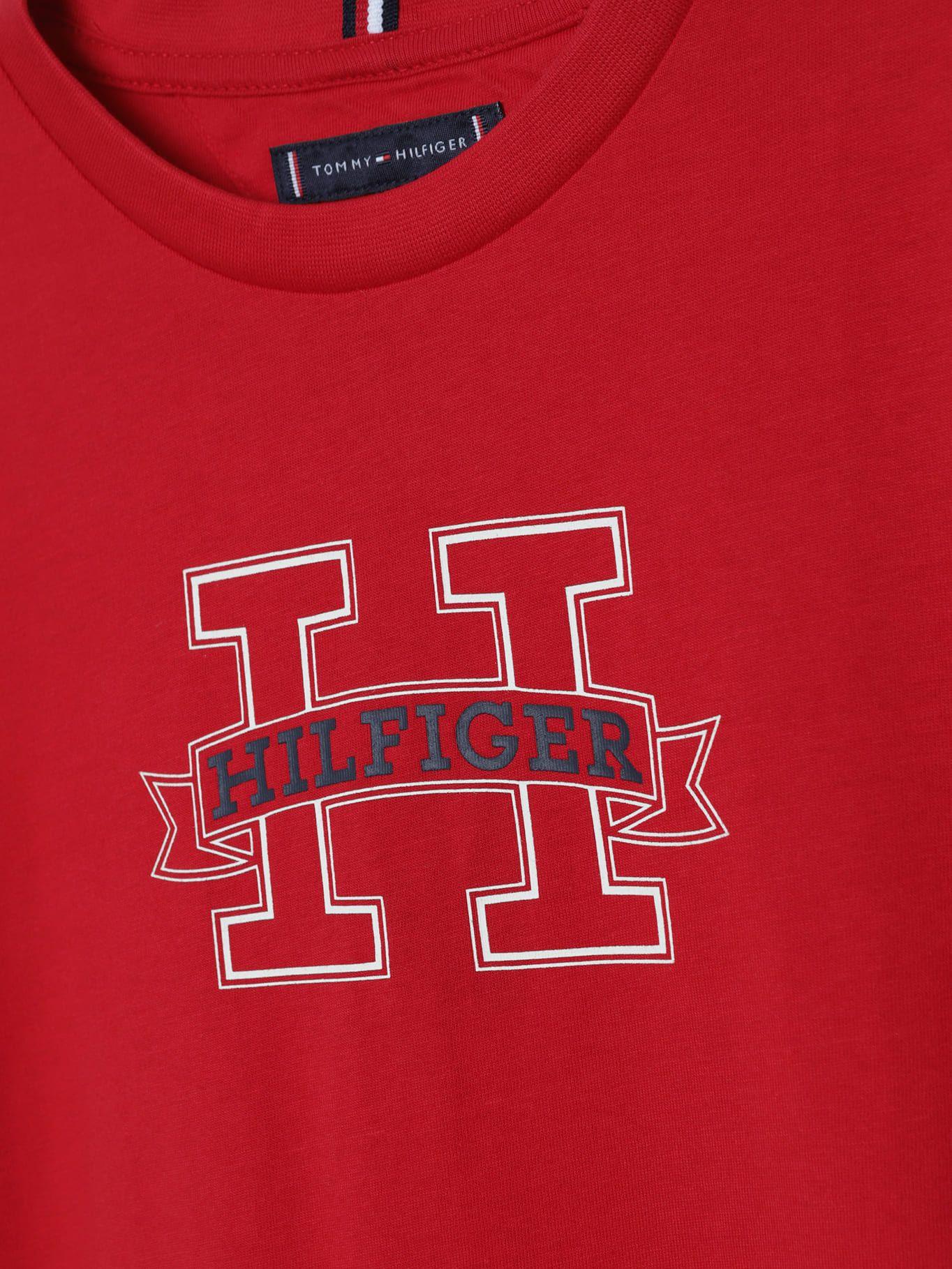 Polera De Niño C Logo Del Monotype Rojo Tommy Hilfiger-2