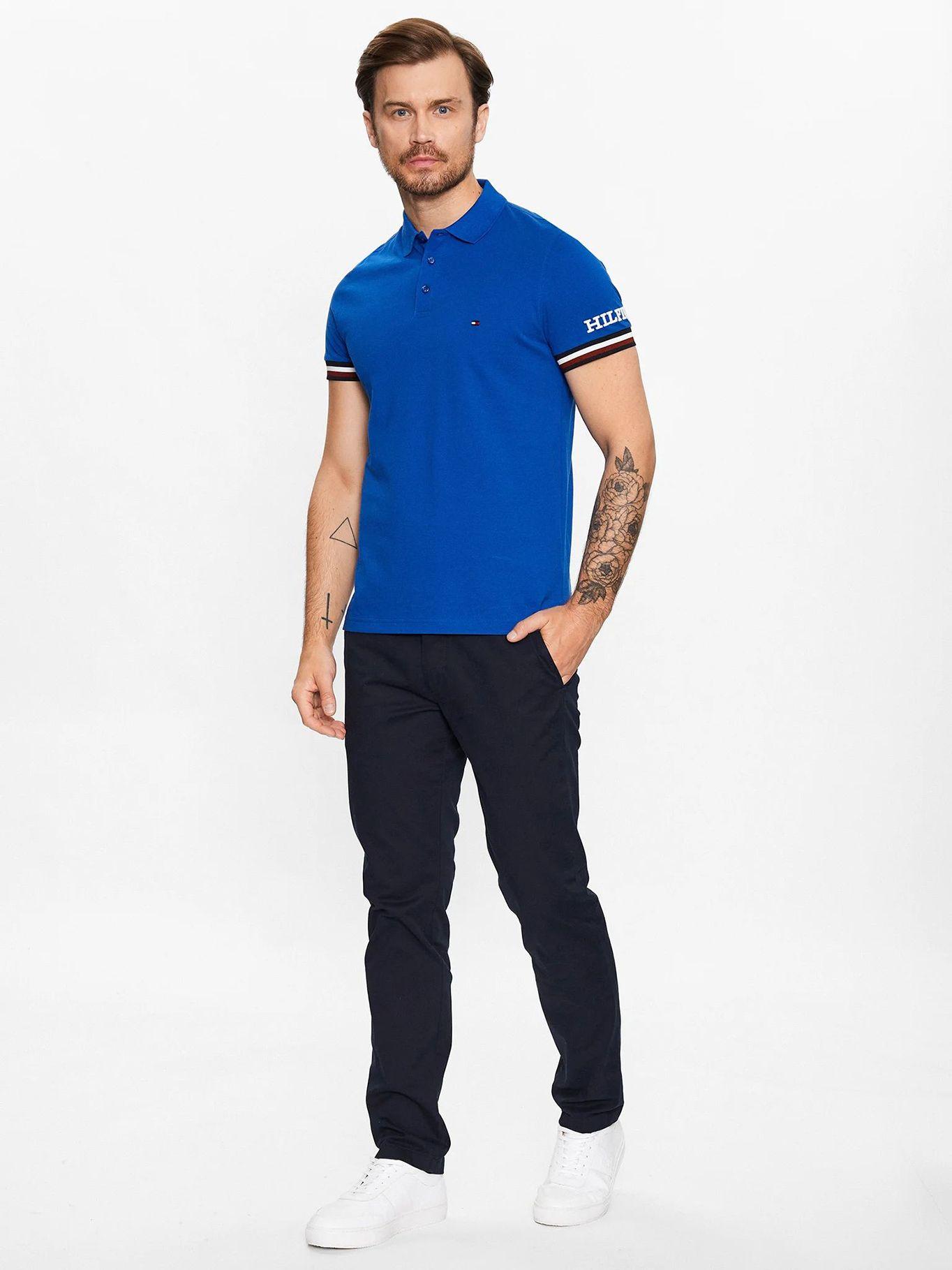 Polo Monotype Slim Fit Azul Tommy Hilfiger-1