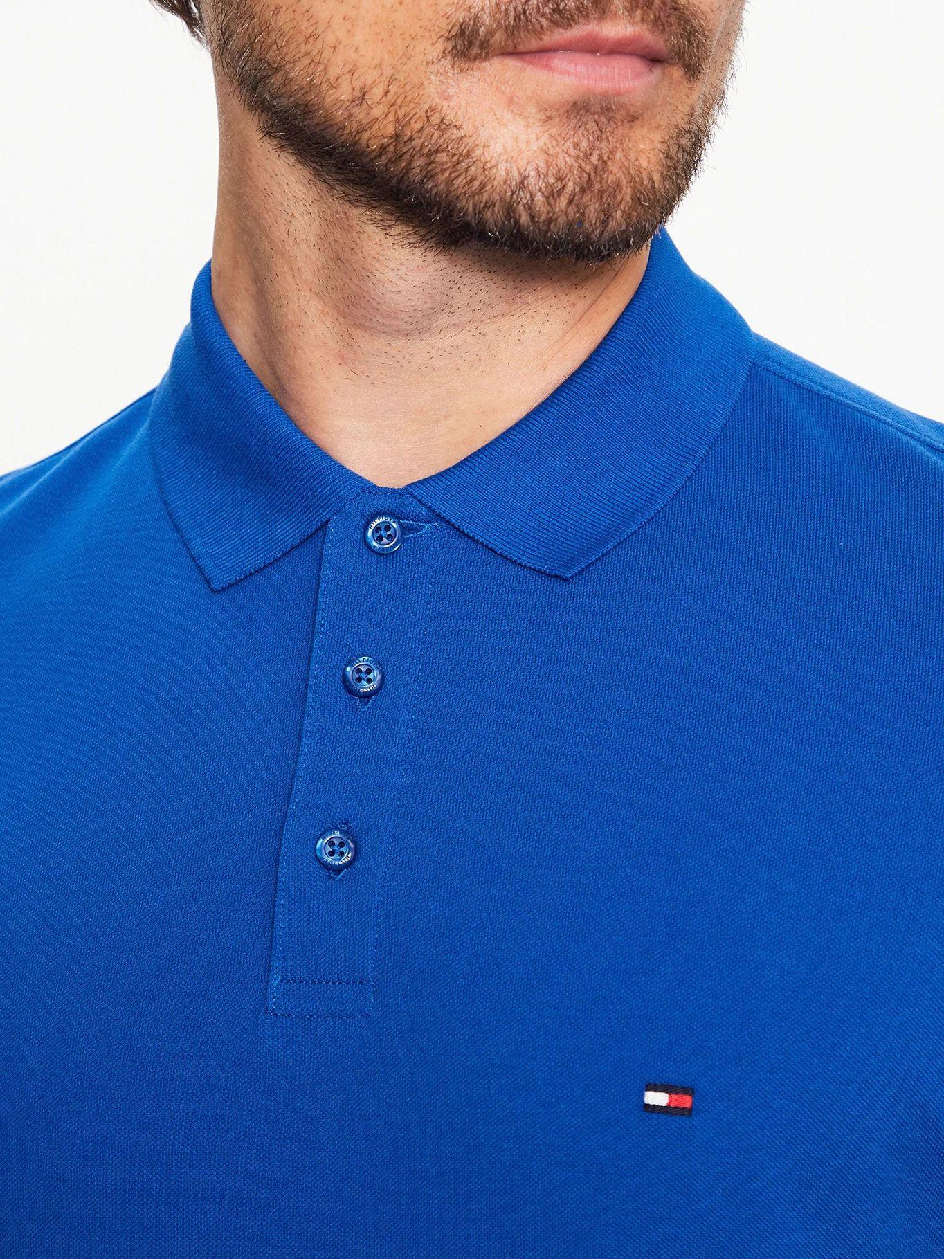 Polo Monotype Slim Fit Azul Tommy Hilfiger-3