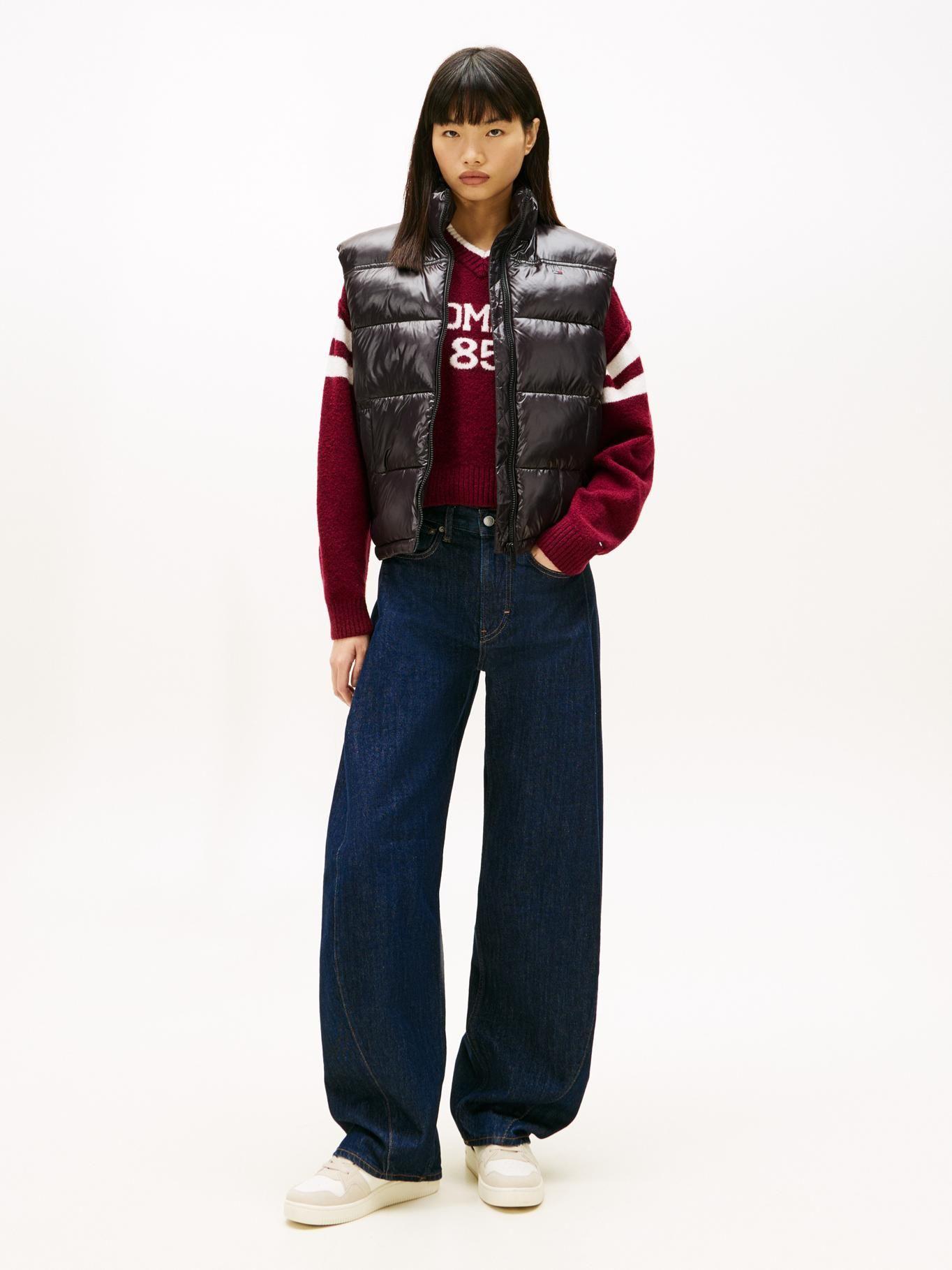 Parka Vest Acolchada Logo Bordado Tommy Jeans Negro-1