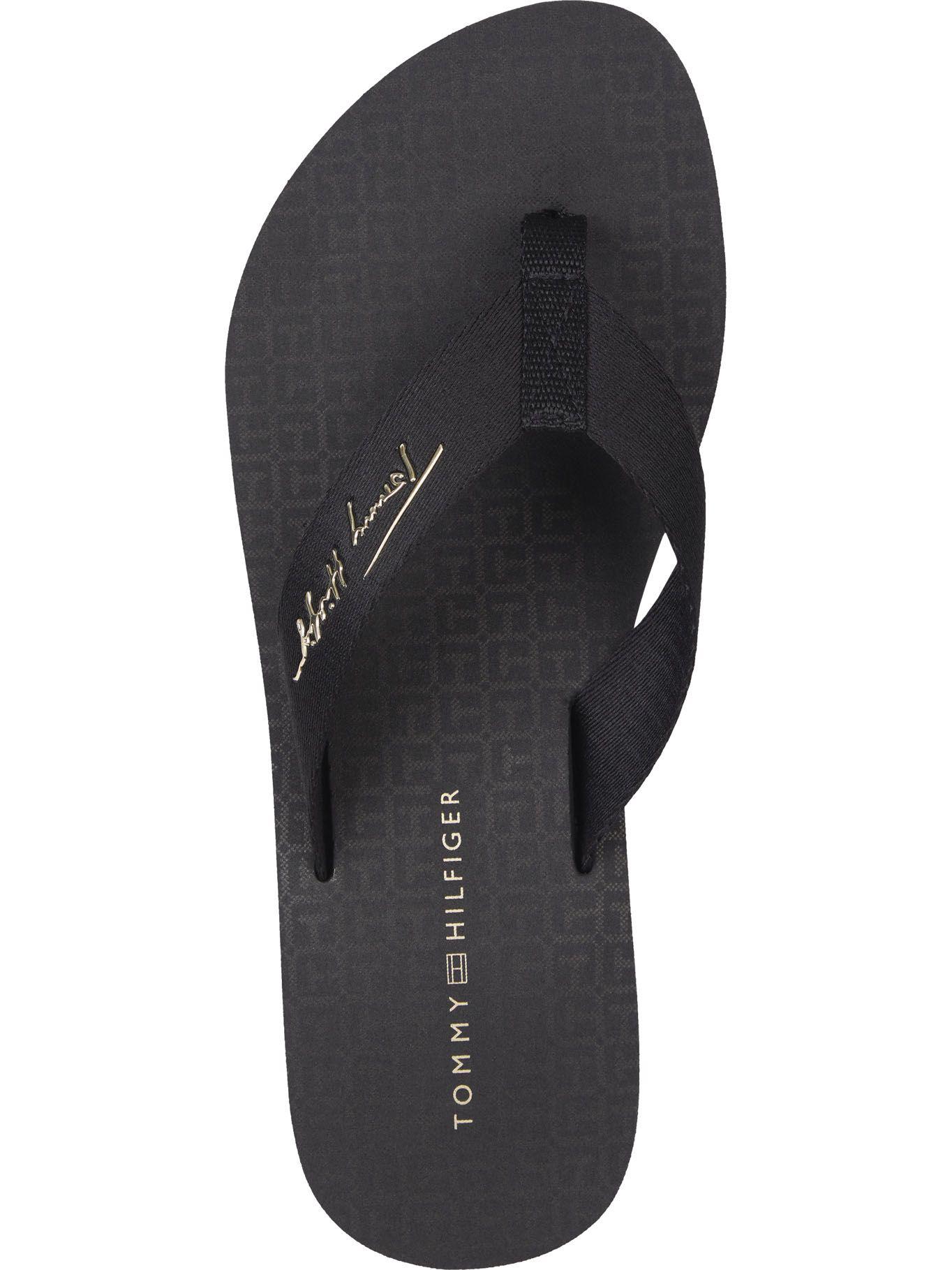 Sandalias Signature Logo Negro Tommy Hilfiger-1
