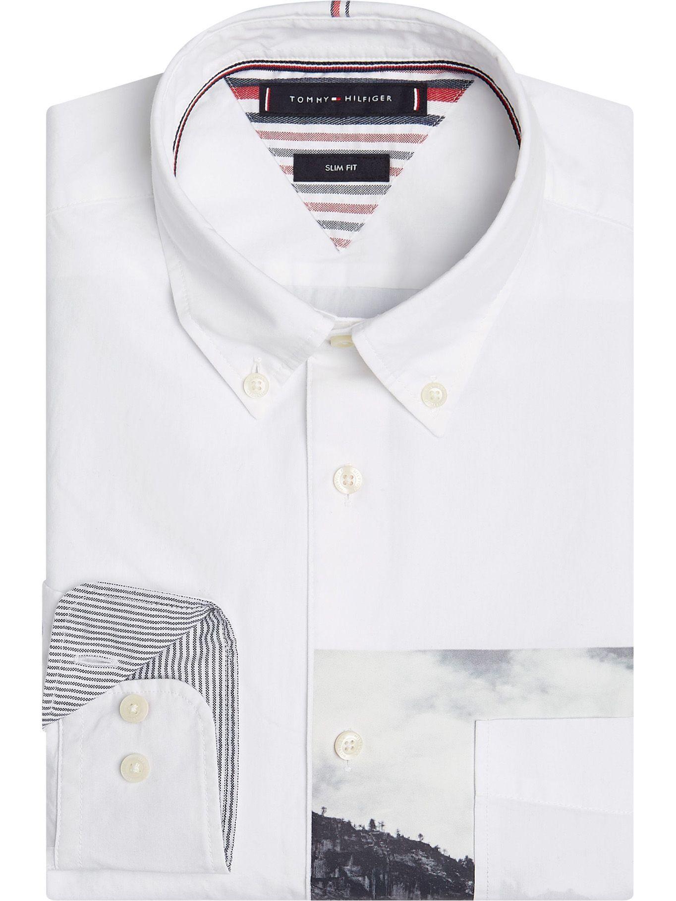 Camisa Slim Artwork Blanco Tommy Hilfiger F2-3