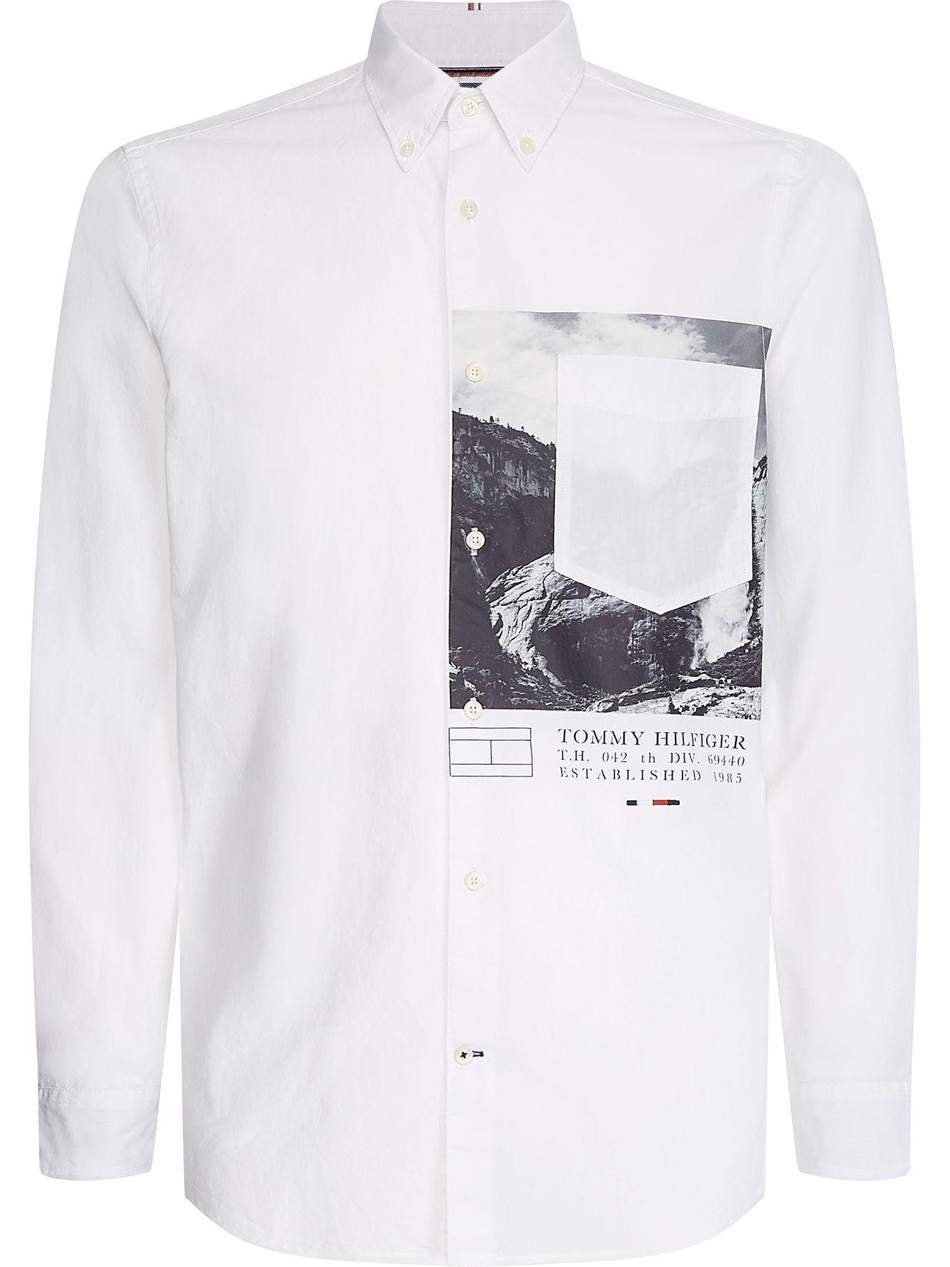 Camisa Slim Artwork Blanco Tommy Hilfiger F2-0