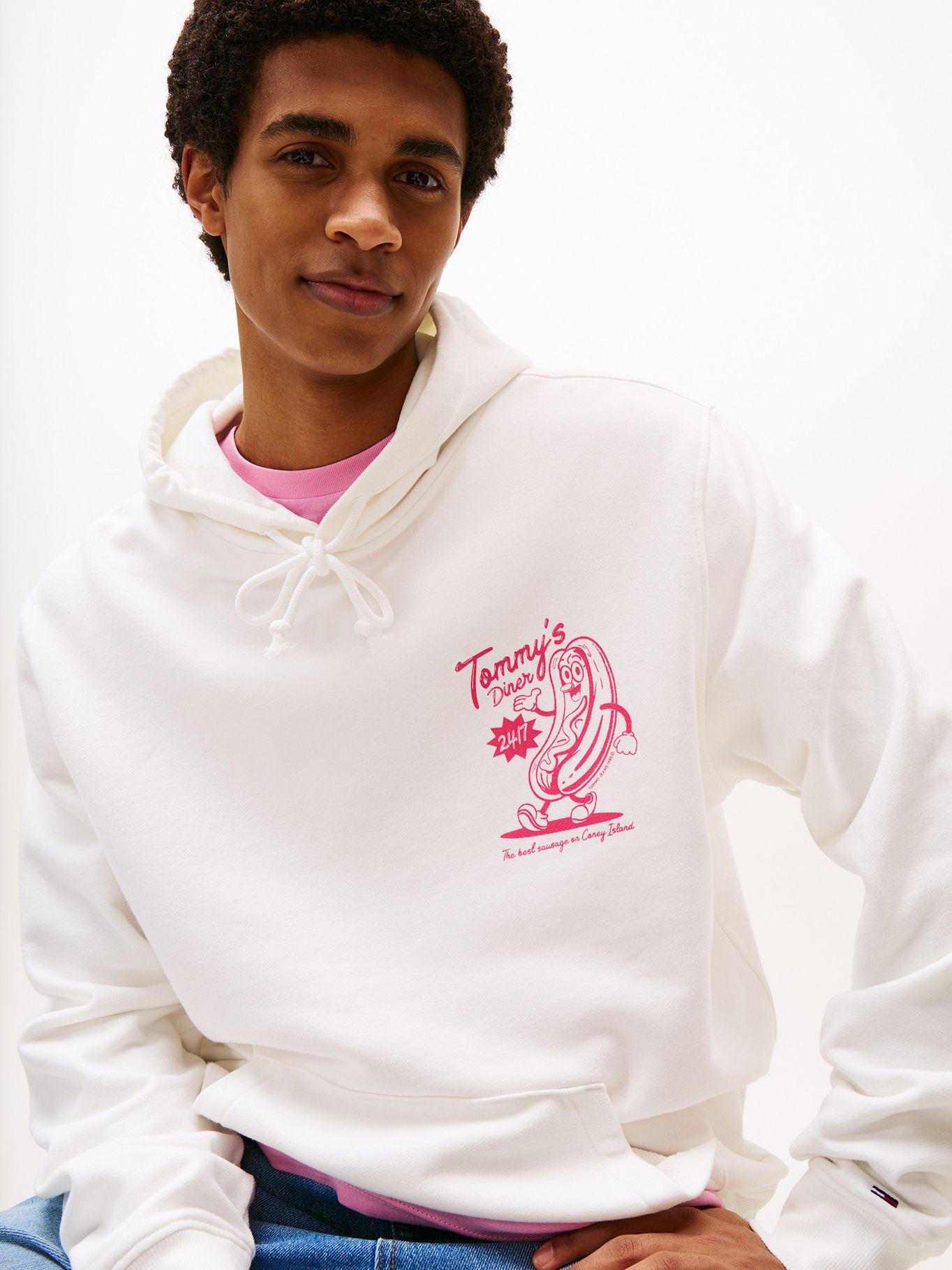 Polerón Hoodie  Gráfico Trasero Blanco YBL Tommy Jeans-3