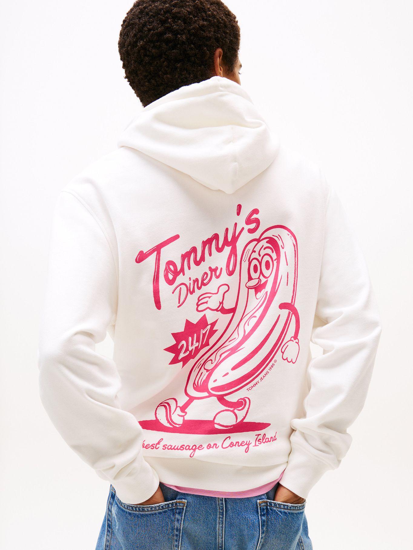 Polerón Hoodie  Gráfico Trasero Blanco YBL Tommy Jeans-4