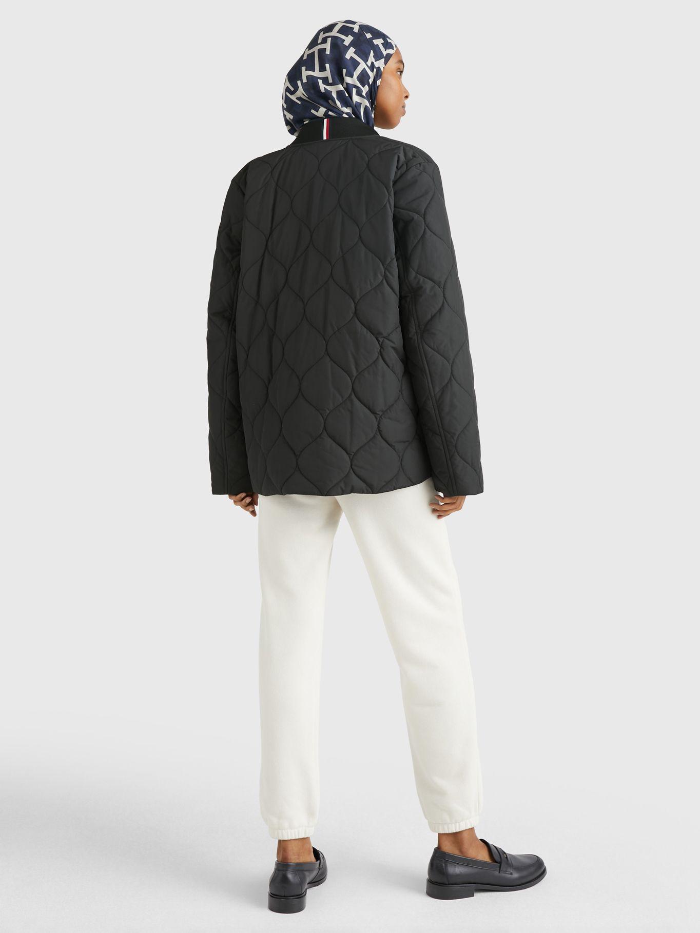 Bomber Acolchada Con Logo Negro Tommy Hilfiger-2