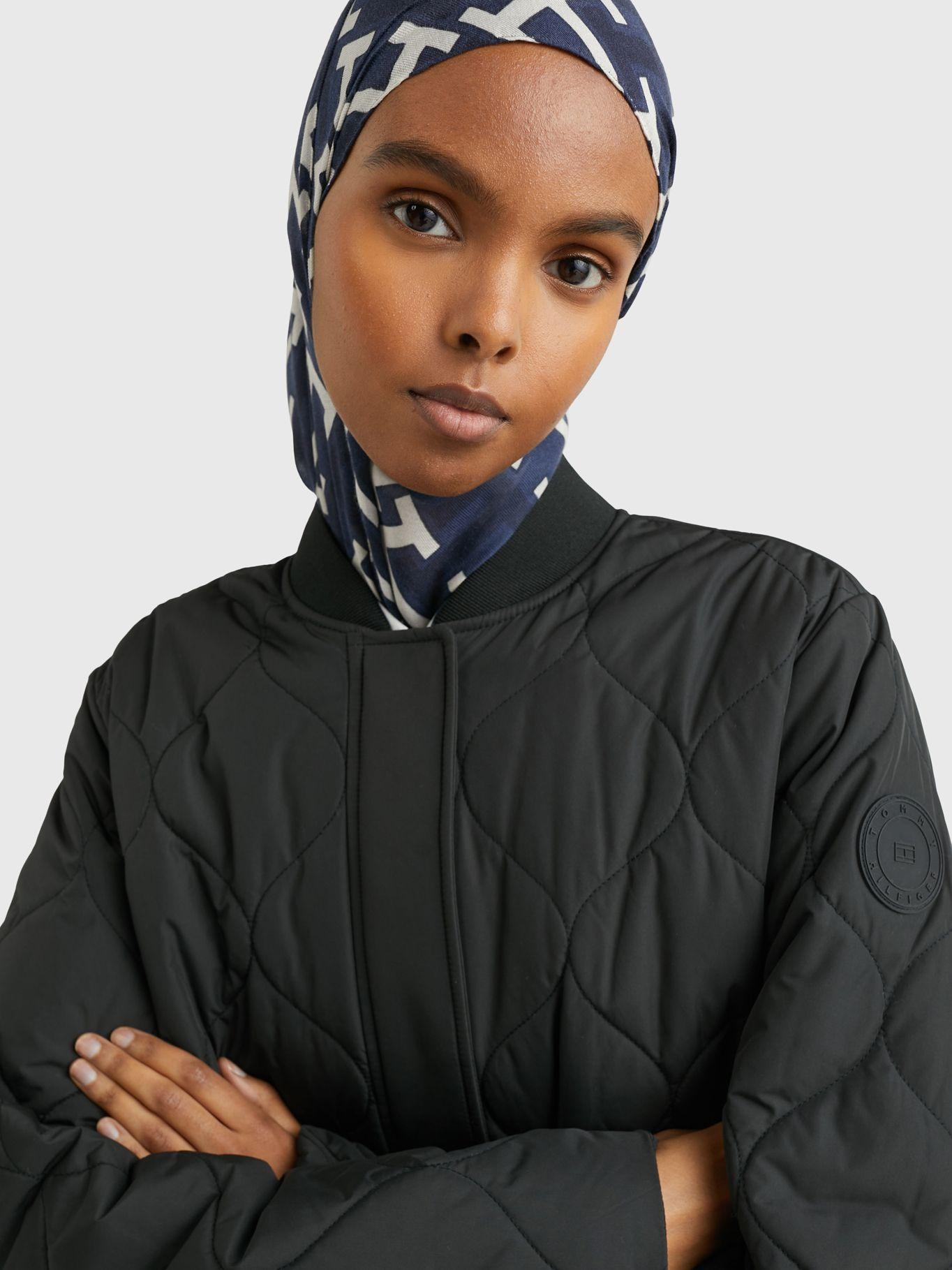 Bomber Acolchada Con Logo Negro Tommy Hilfiger-4