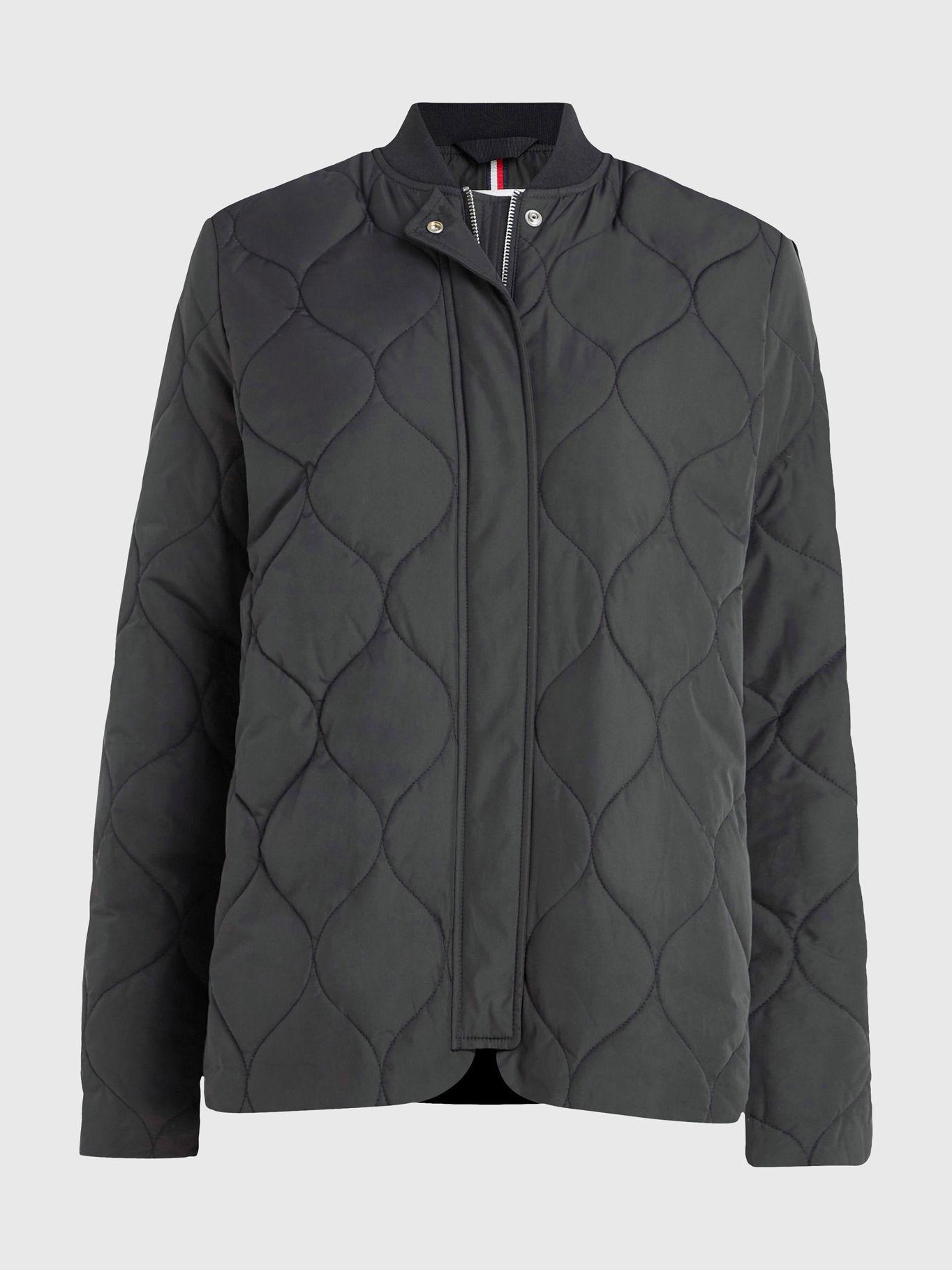 Bomber Acolchada Con Logo Negro Tommy Hilfiger-5