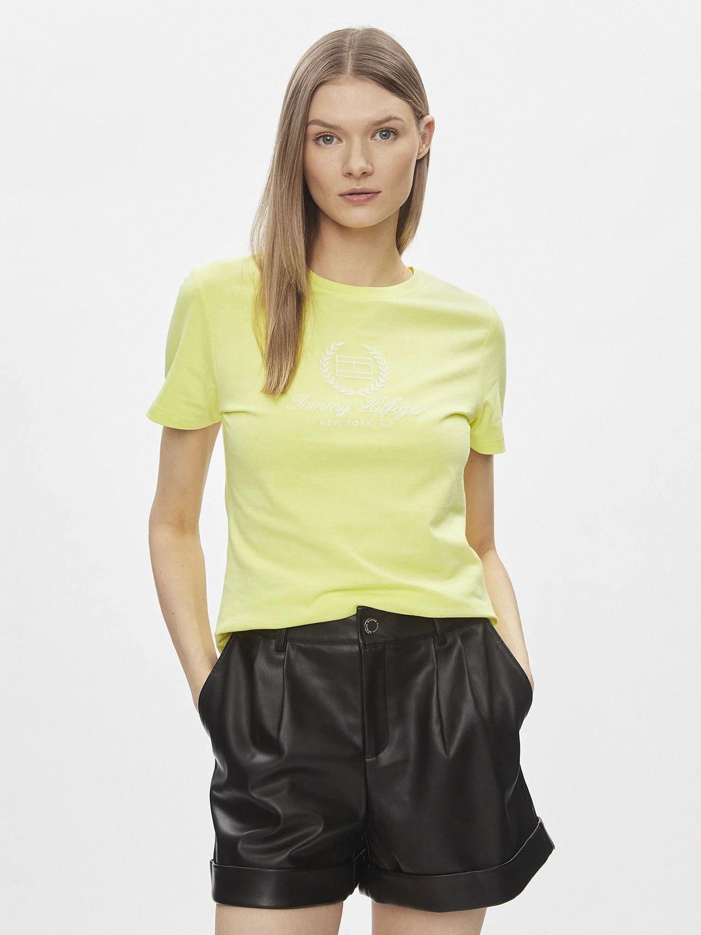 Polera Flag Logo Slim Fit Amarillo Tommy Hilfiger-0