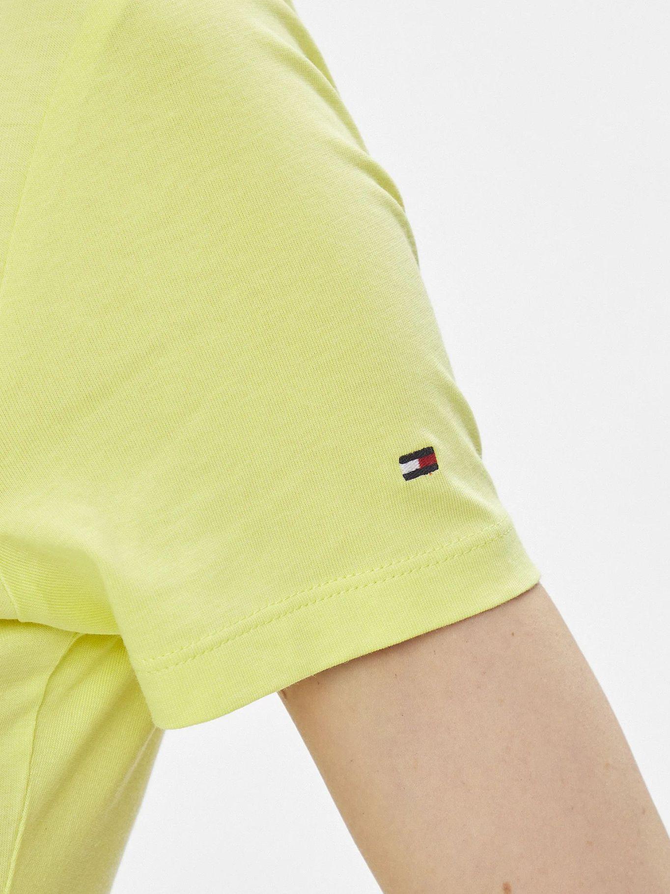 Polera Flag Logo Slim Fit Amarillo Tommy Hilfiger-4