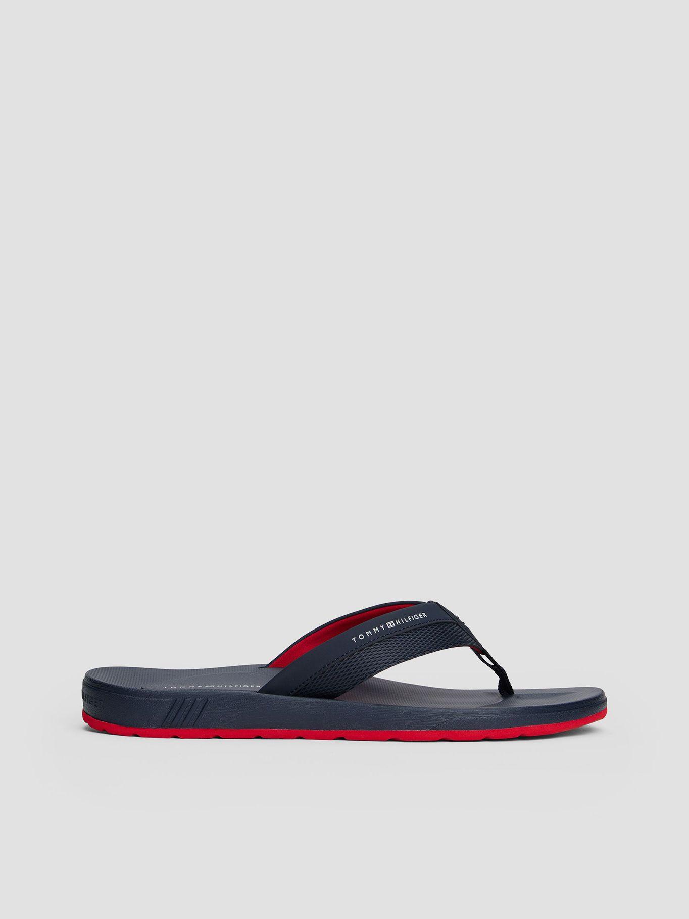 Sandalia Logo En Tiras Texturizadas Azul Tommy Hilfiger-4