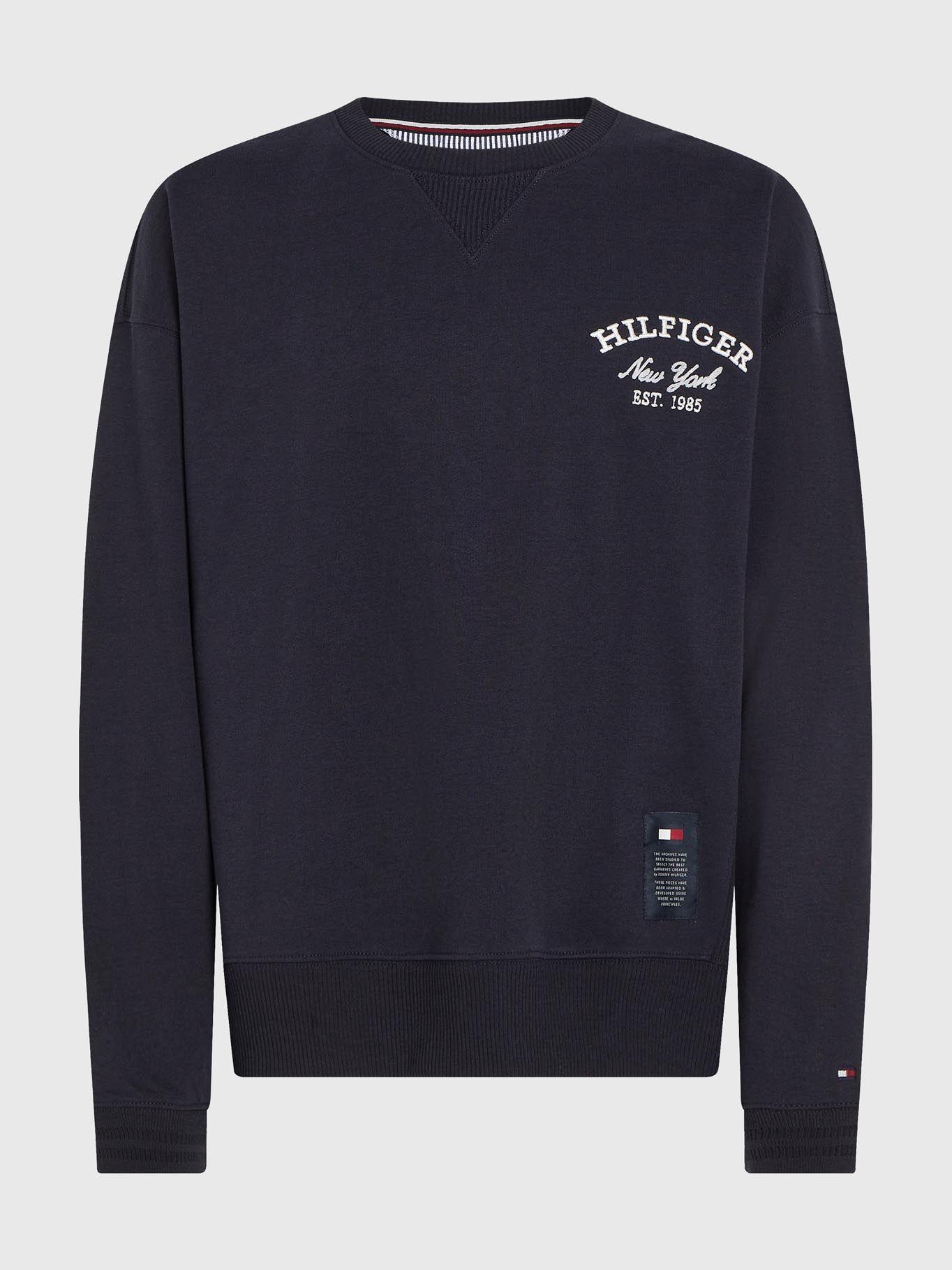 Polerón Estilo Preppy Con Logo Azul Tommy Hilfiger-4