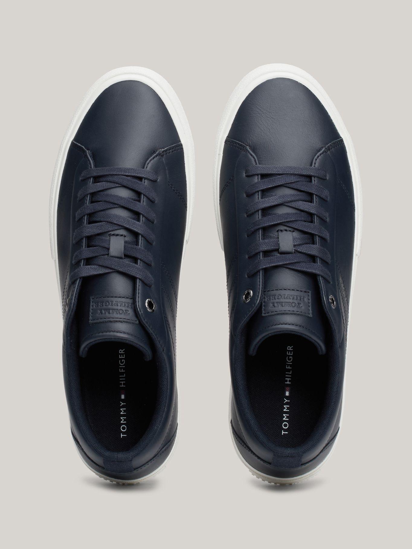 Zapatillas Street De Cuero Con Logo Azul Tommy Hilfiger-2