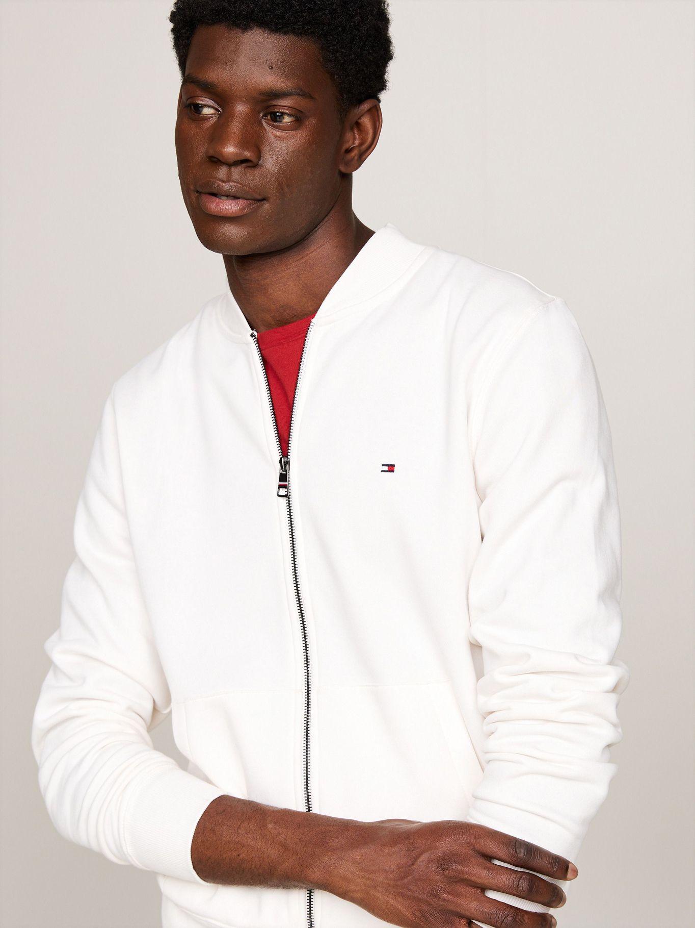 Polerón Solid Con Logo Y Cierre Blanco Tommy Hilfiger-3