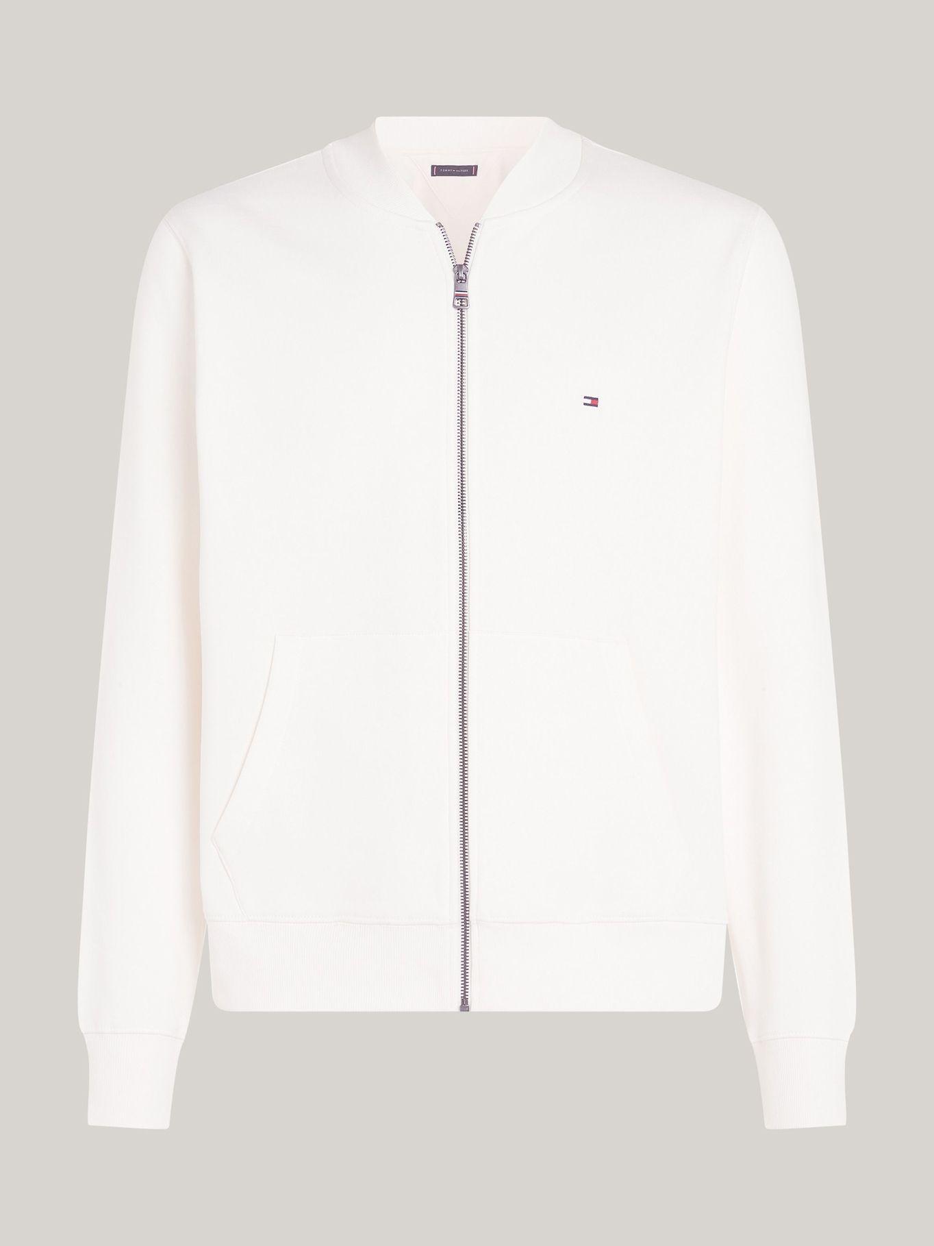Polerón Solid Con Logo Y Cierre Blanco Tommy Hilfiger-4