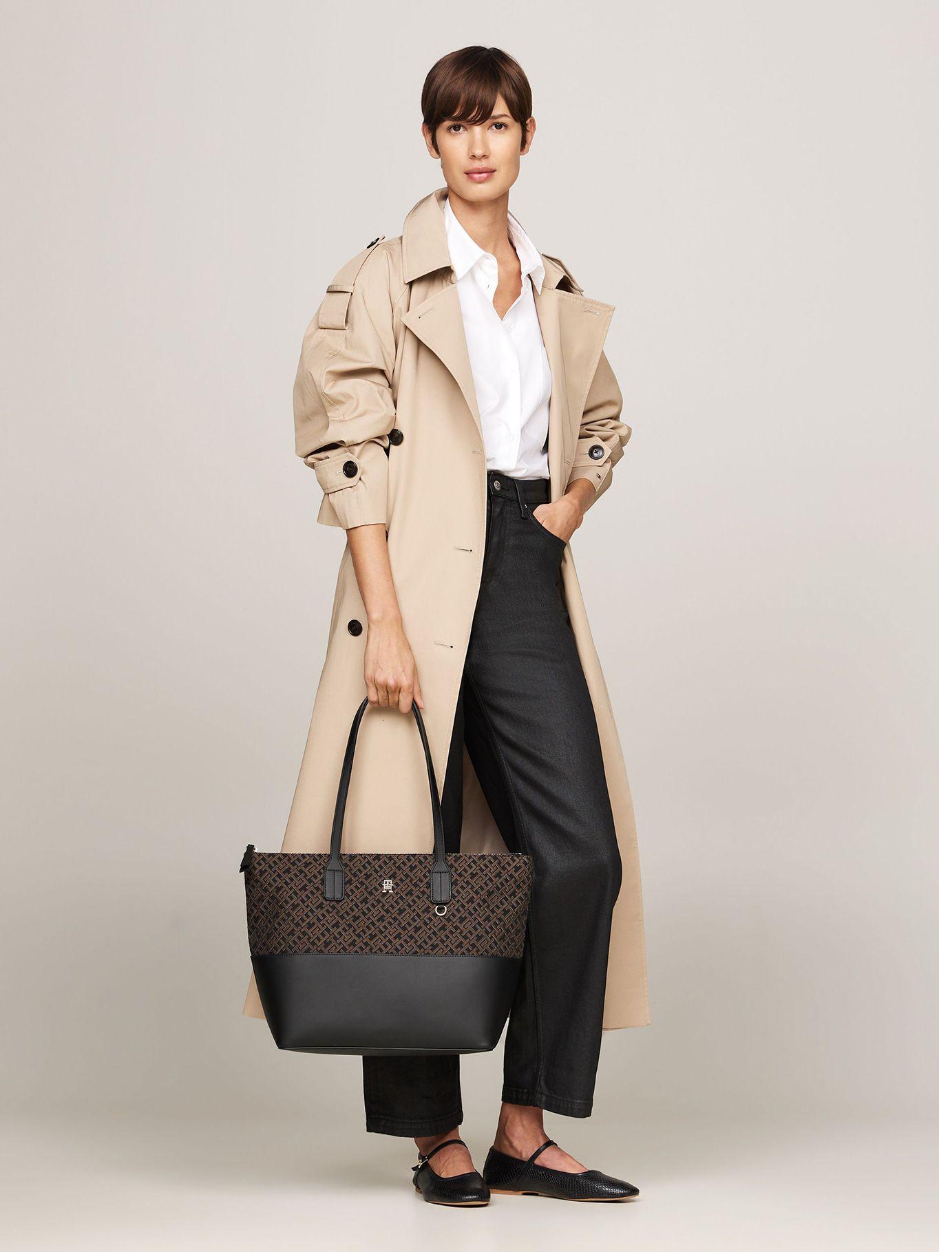 Tote Jacquard Con Monogram Negro Tommy Hilfiger-1