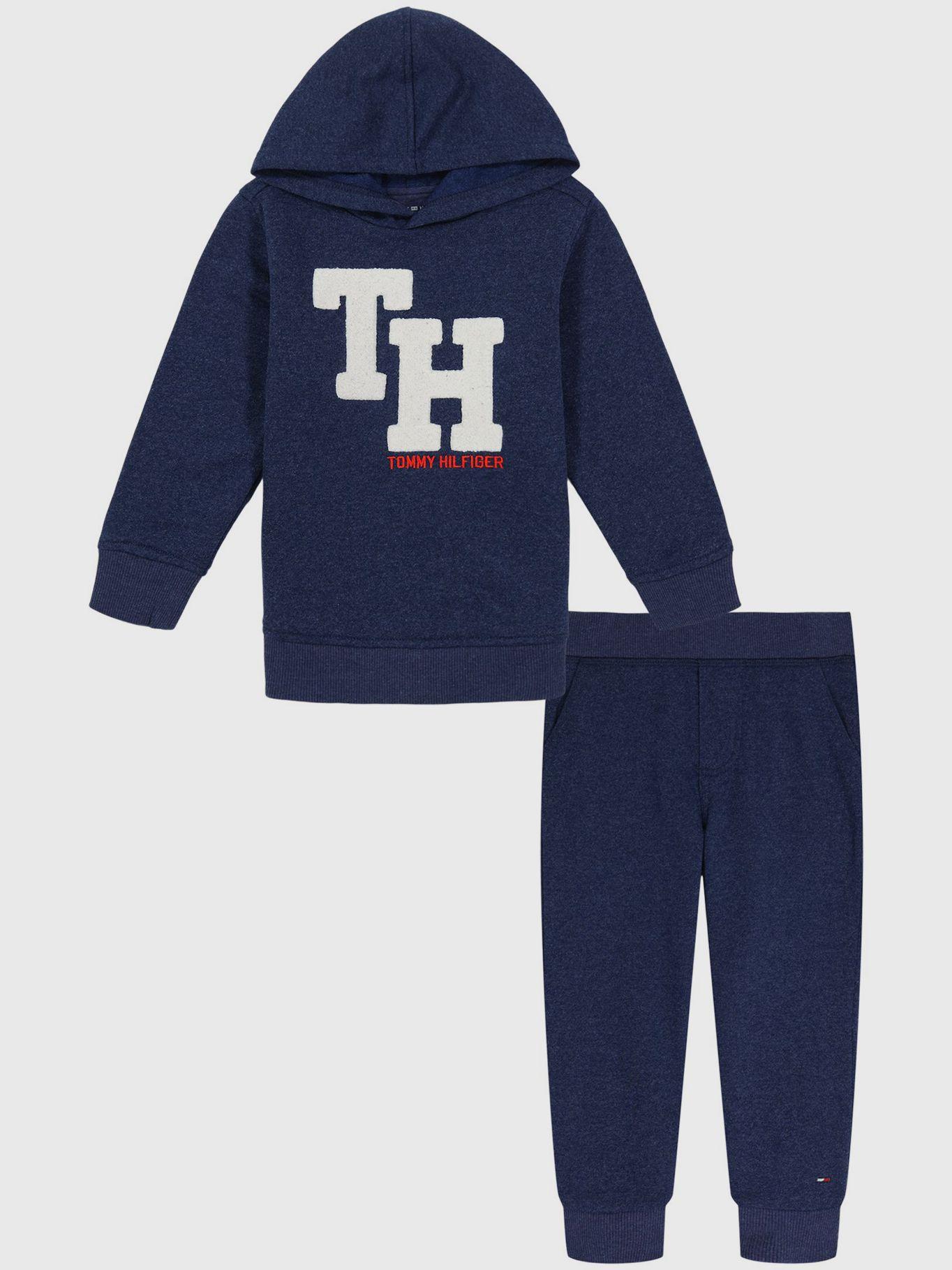 Set De Polerón Hoodie Y Jogger Azul Tommy Hilfiger-0