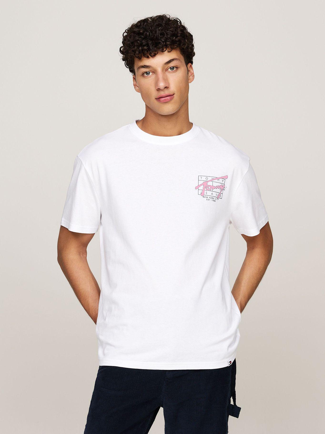 Polera Logo Grafiti Regular Fit Blanco Tommy Hilfiger-0
