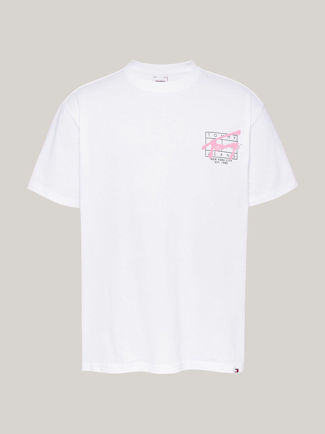 Polera Logo Grafiti Regular Fit Blanco Tommy Hilfiger-4