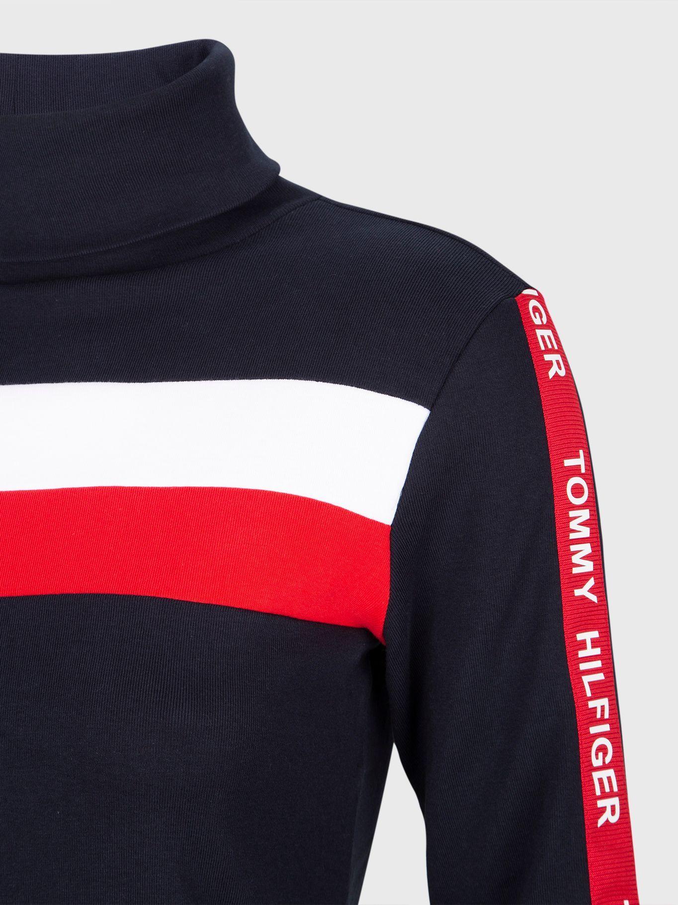 Polera Con Cuello Alto Color Block Azul Tommy Hilfiger-2
