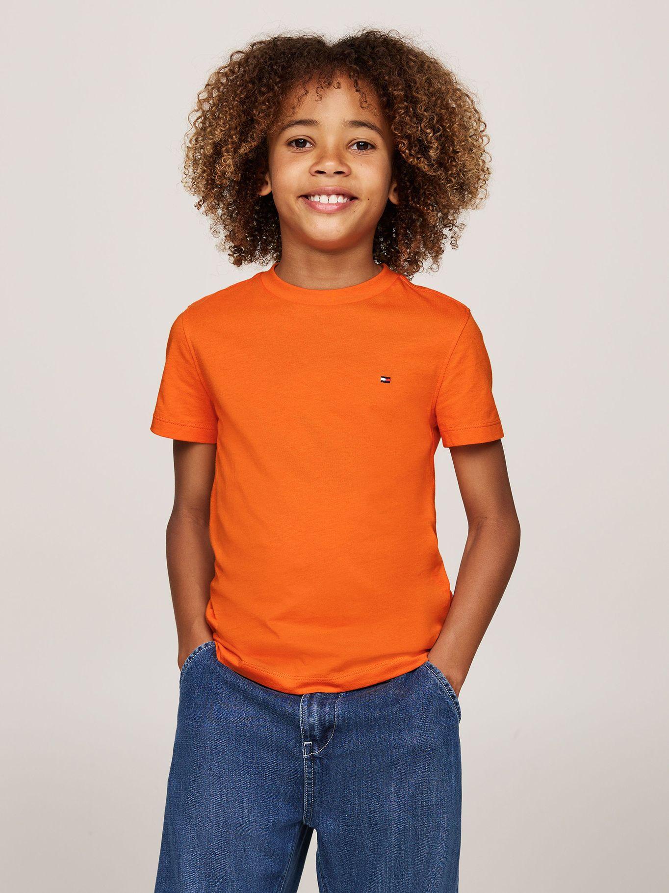 Polera De Niño Essential Cotton Naranjo Tommy Hilfiger-0