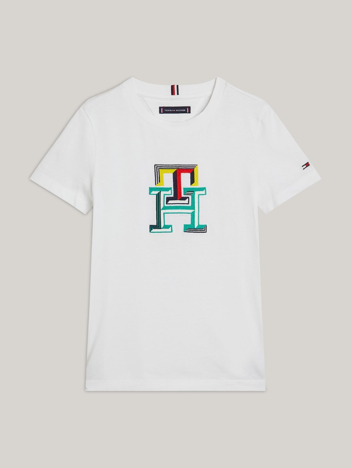 Polera Logo Monogram Multicolor Blanco Tommy Hilfiger-4