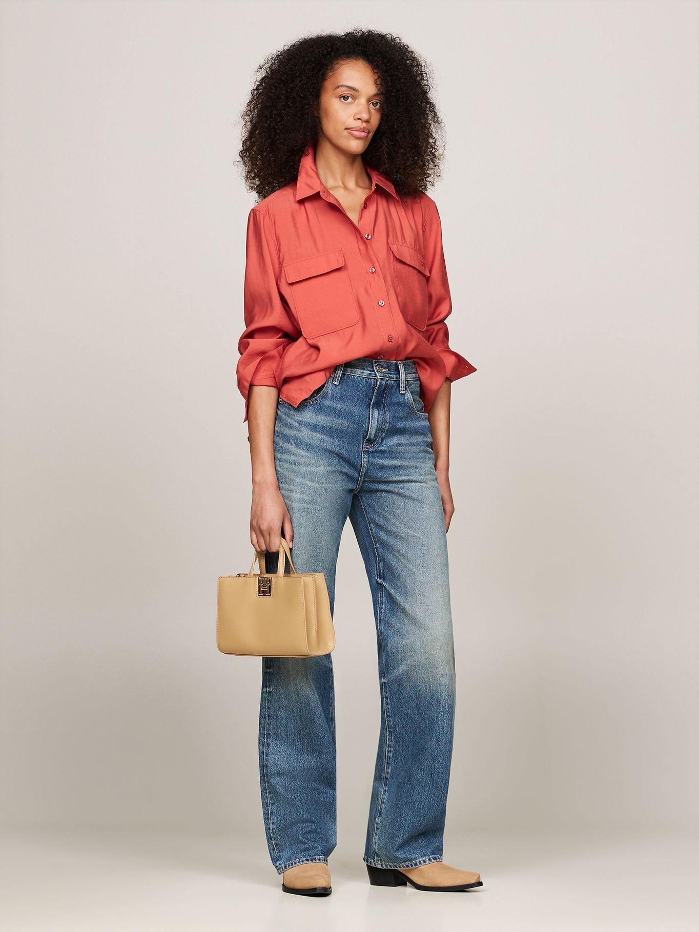 Cartera Tote Reset Con Logo Beige Tommy Hilfiger-1