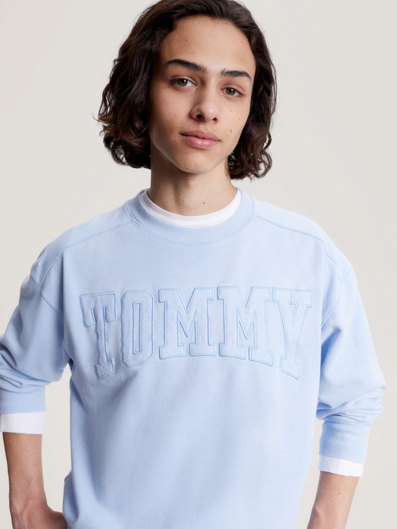 Polerón Relaxed Varsity Logo Celeste Tommy Jeans-3
