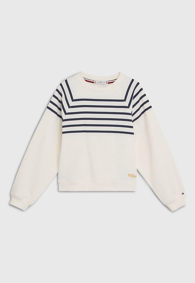 Polerón Con Rayas Marineras Blanco Tommy Hilfiger-0