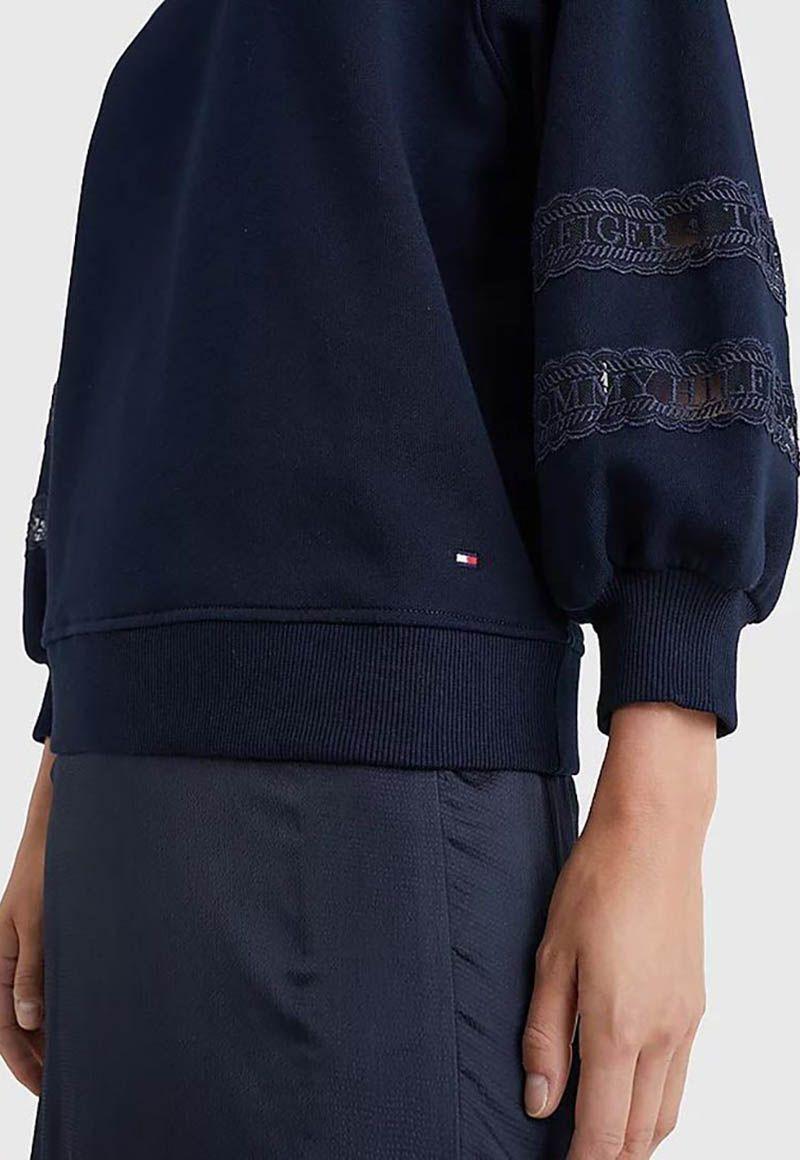 Polerón Solid Con Mangas Farol Azul Tommy Hilfiger-3