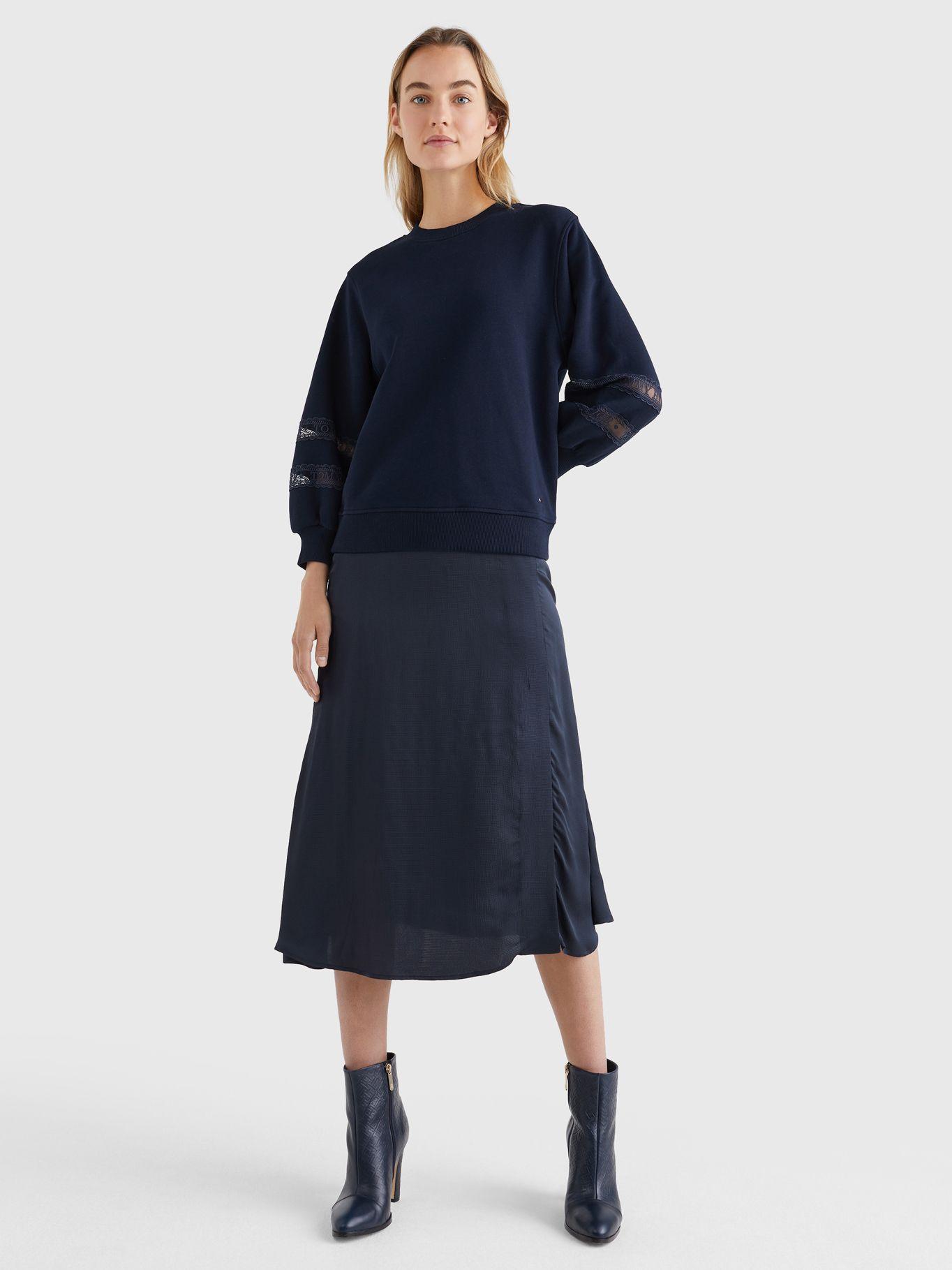 Polerón Solid Con Mangas Farol Azul Tommy Hilfiger-1