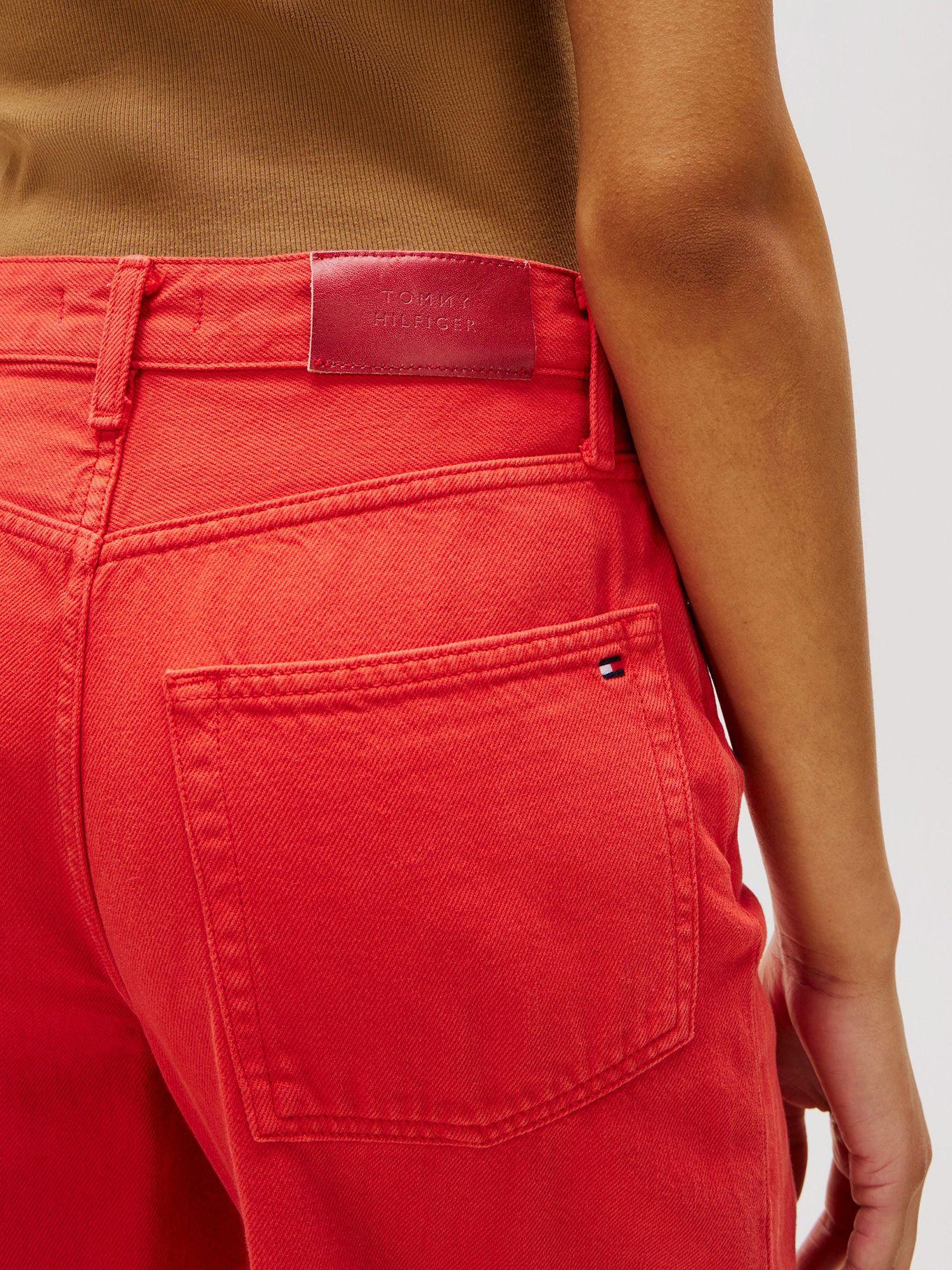 Jeans Wide Leg De Talle Alto Rojo Tommy Hilfiger-3