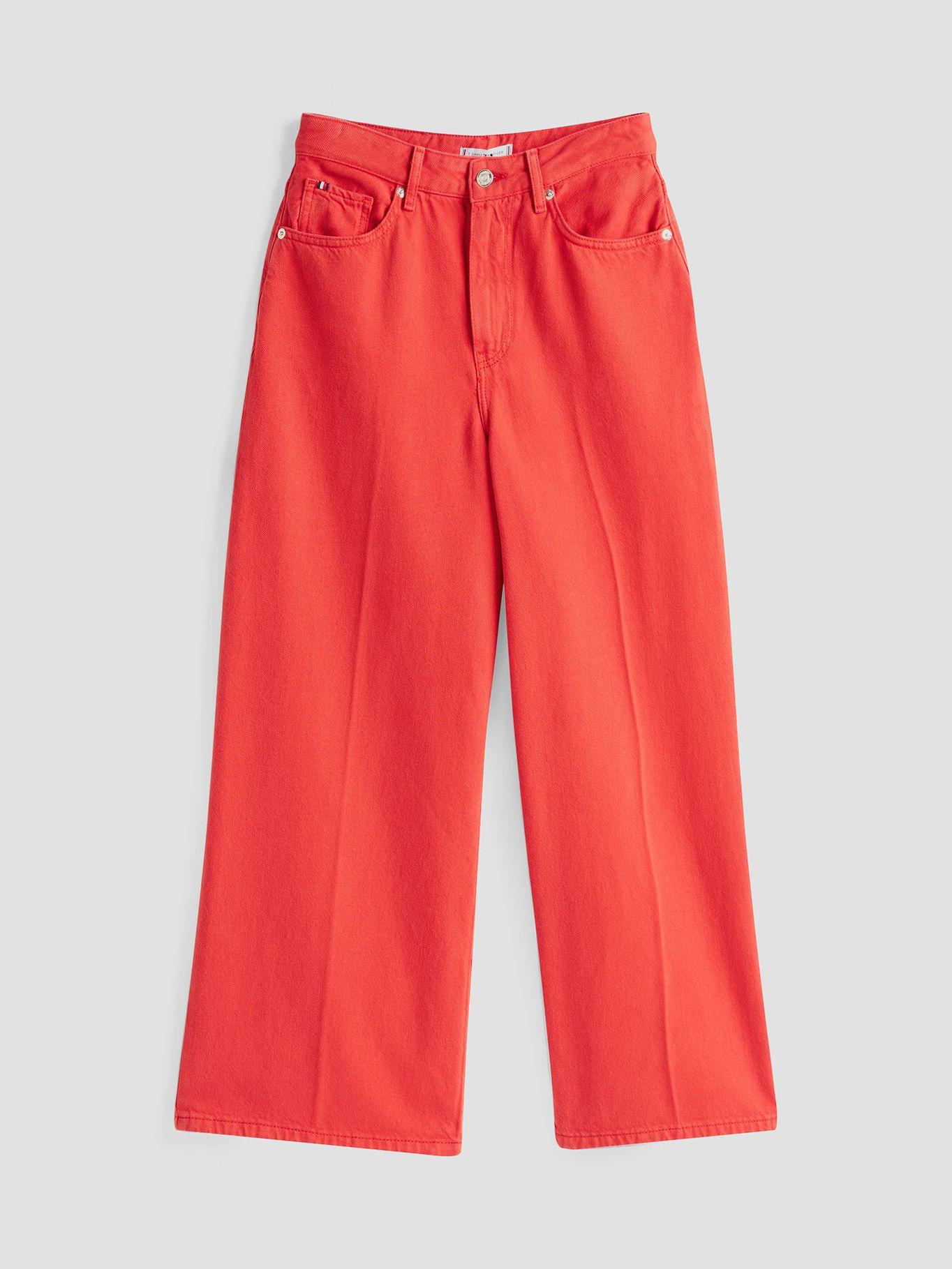 Jeans Wide Leg De Talle Alto Rojo Tommy Hilfiger-4