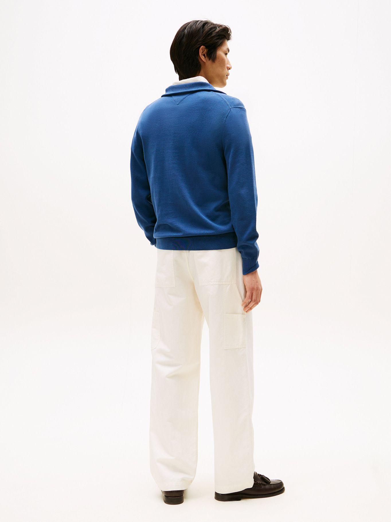 Sweater Esencial Coton Medio Cierre Azul Tommy Hilfiger-2