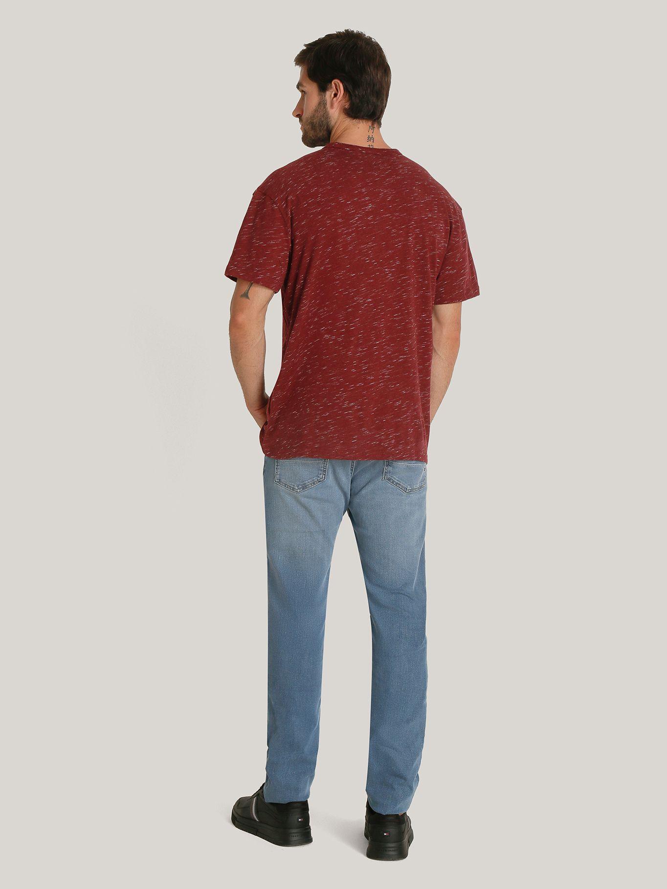 Polera Jaspeada- Logo Regular Fit Burdeo Tommy Hilfiger-2