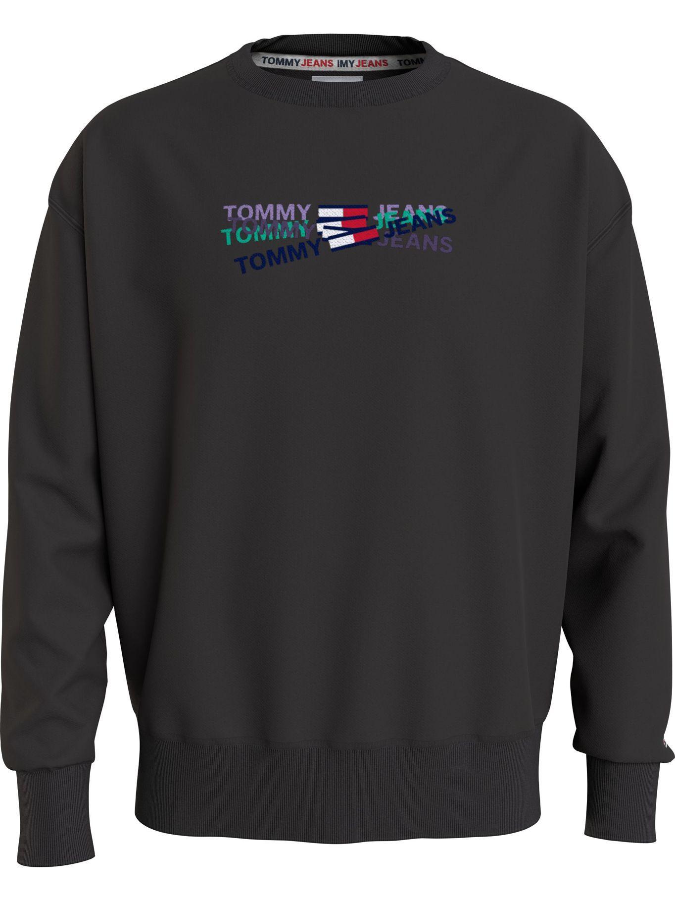 Polerón Straight Logo Negro Tommy Jeans F2-0