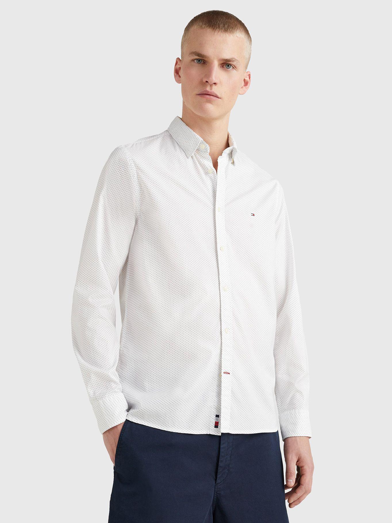 Camisa Natural Soft Mini Print Blanco Tommy Hilfiger-0