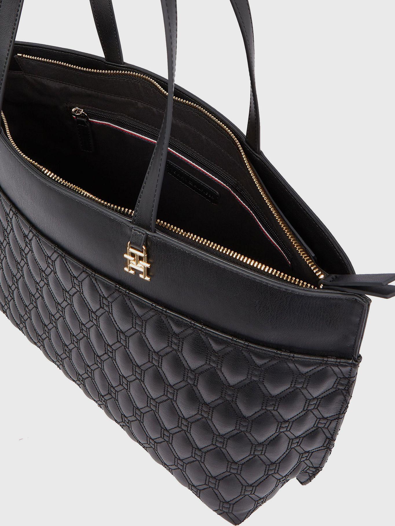 Tote Im Latam Quilting Negro Tommy Hilfiger-3
