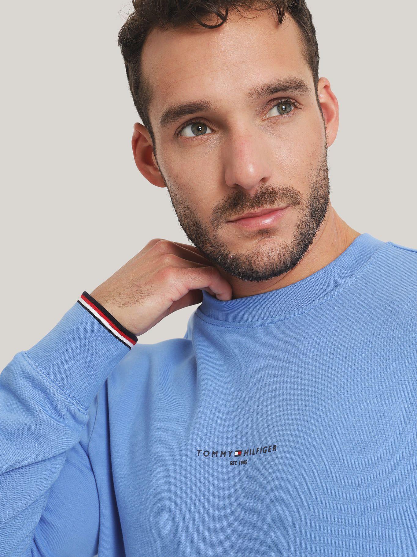 Polerón Con Logo Tipped Celeste Tommy Hilfiger-3
