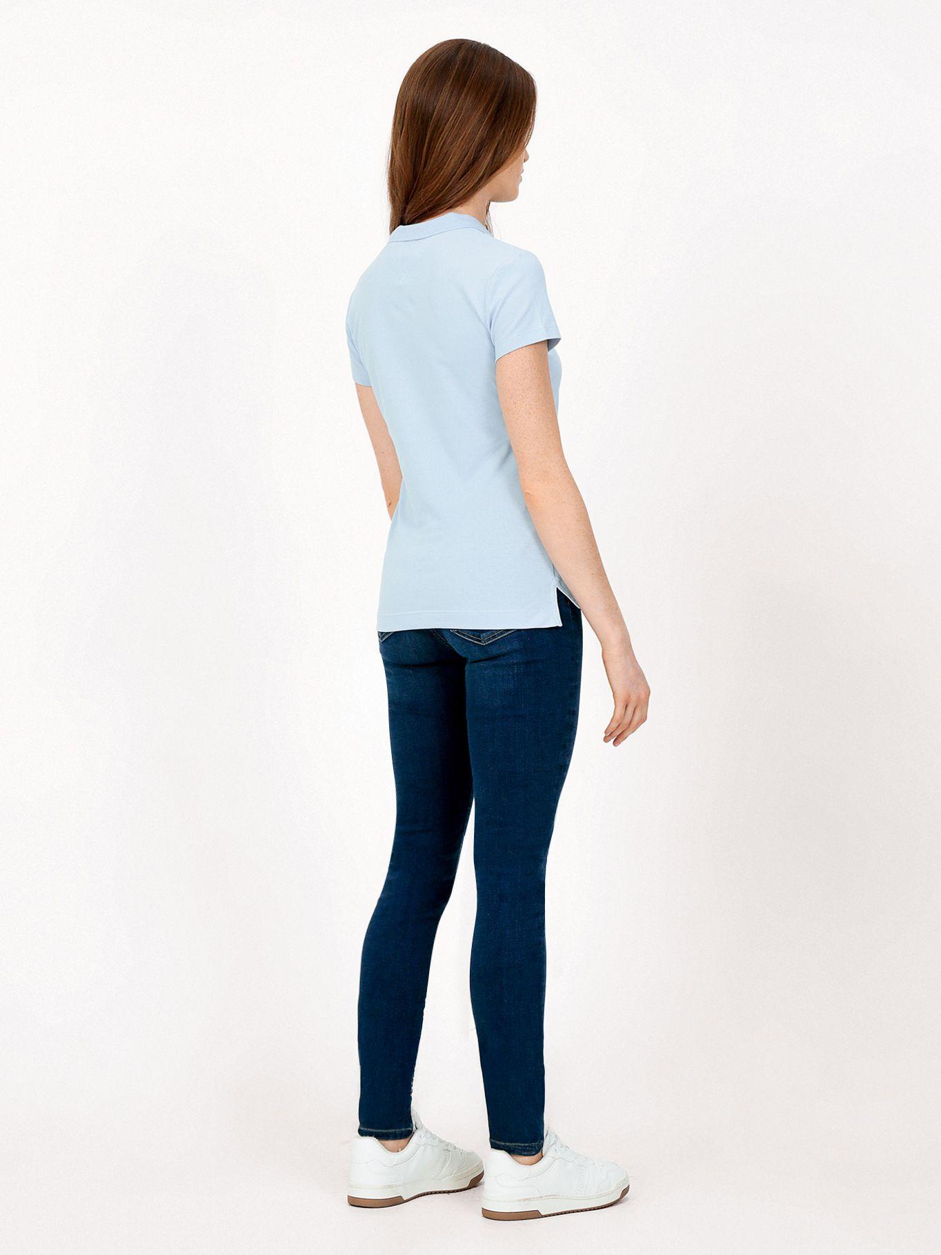 Polo Solid Slim Fit Con 5 Botones Celeste Tommy Hilfiger-2