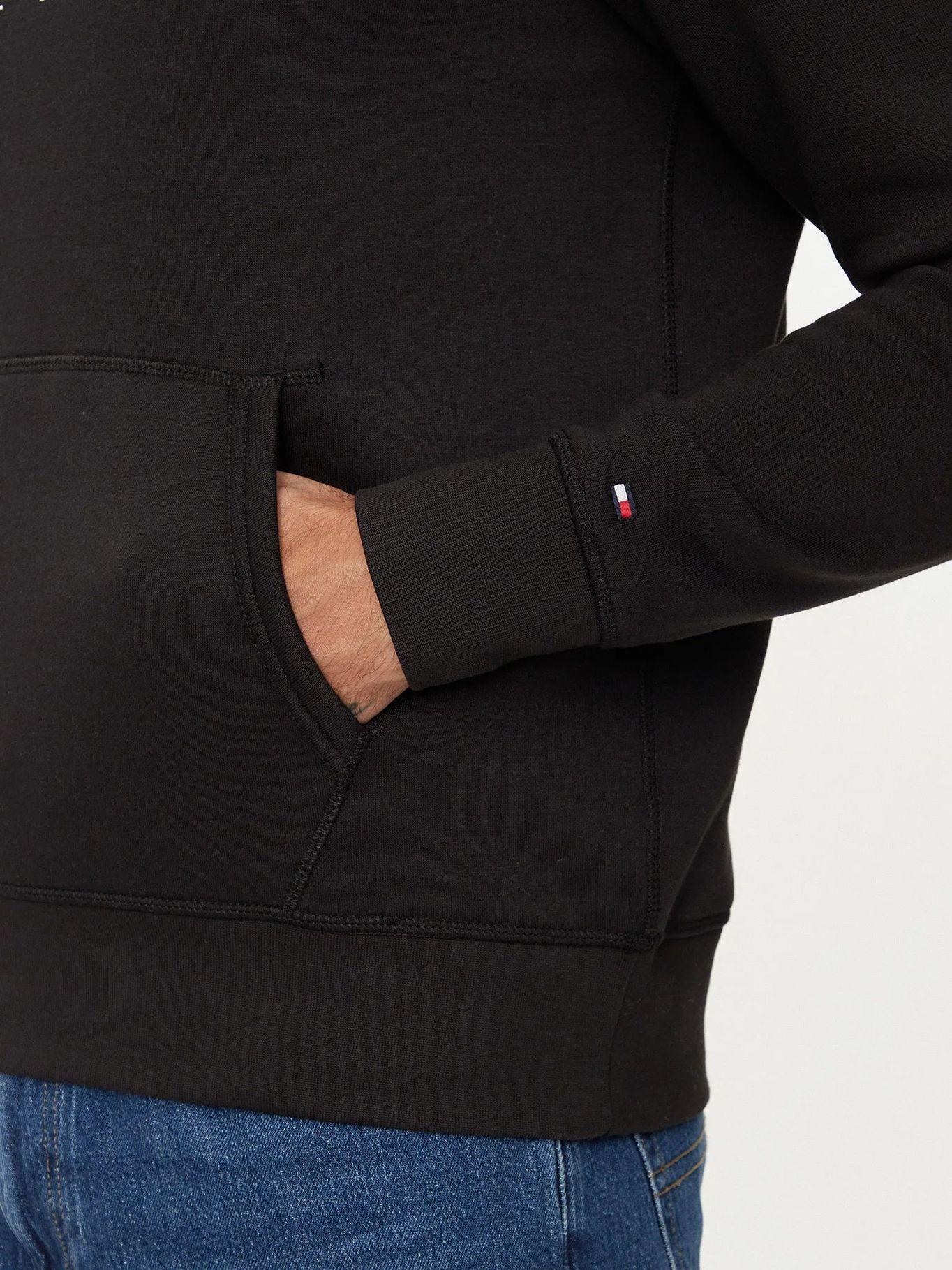 Polerón Hoodie Con Logo Negro Tommy Hilfiger-4